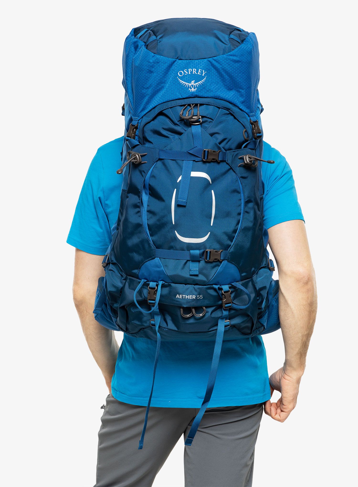 Рюкзак туристичний Osprey Aether 55 - deep water blue