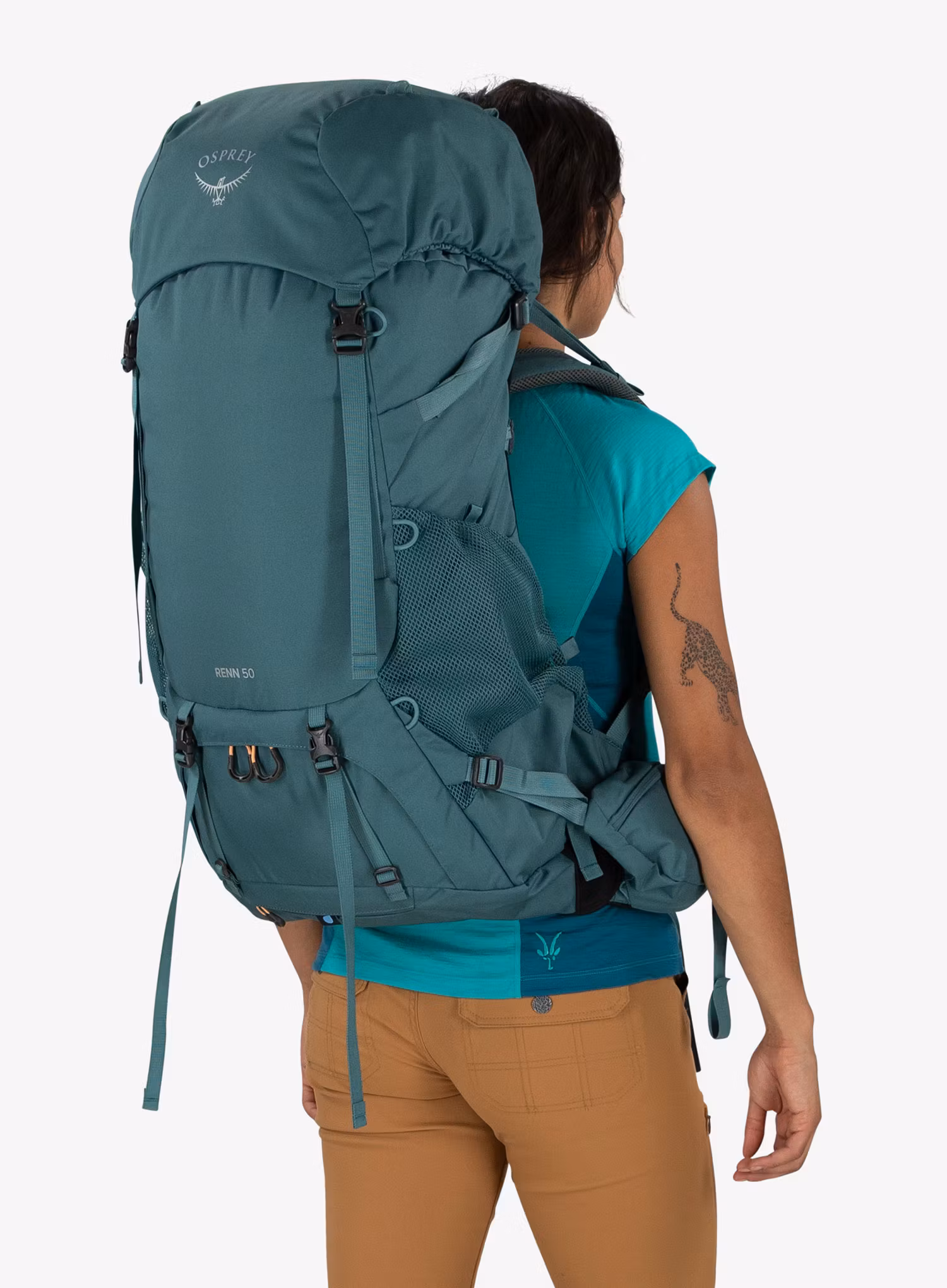 Рюкзак туристичний жіночий Osprey Renn 50 - cascade blue/melon orange