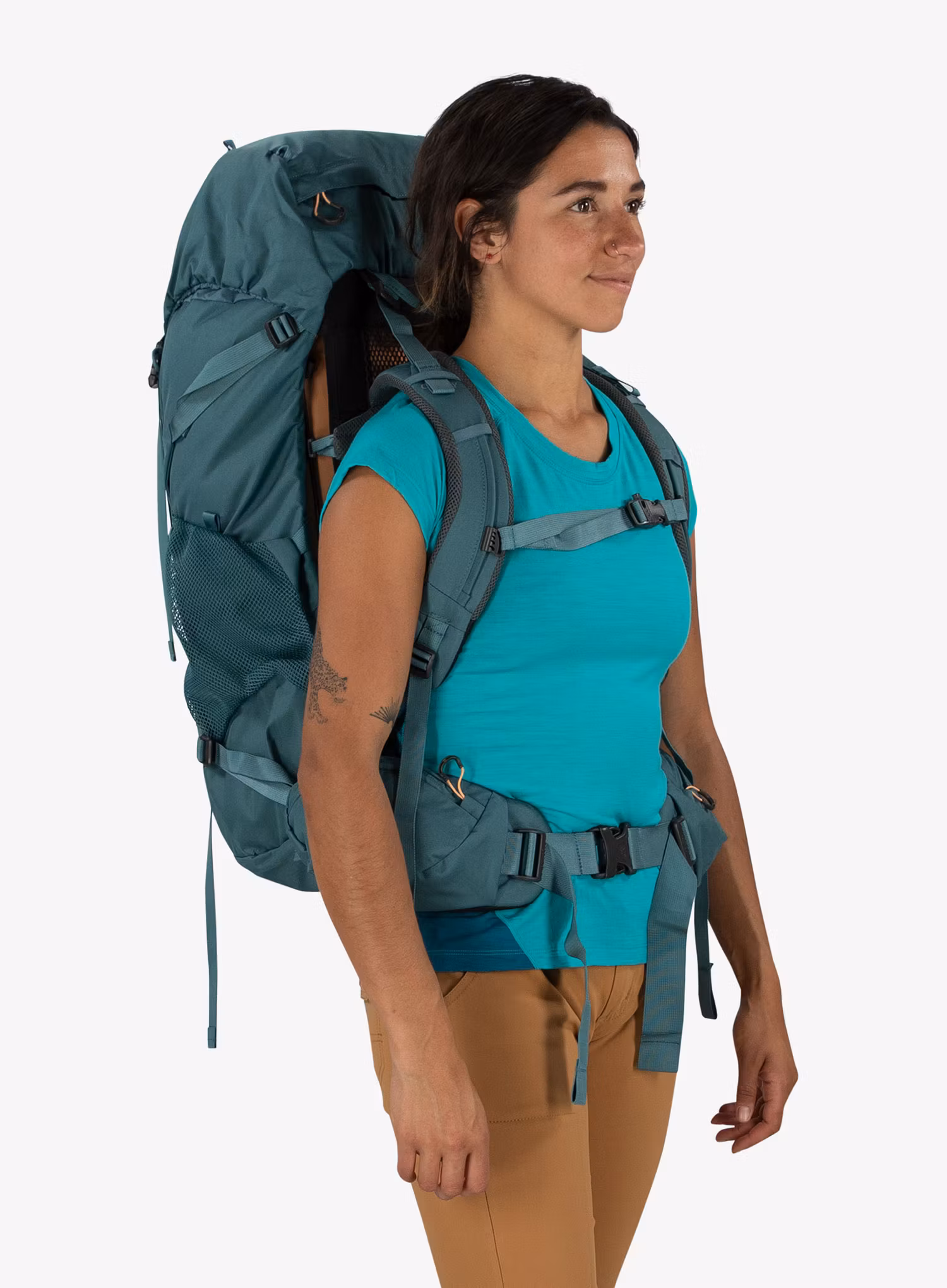 Рюкзак туристичний жіночий Osprey Renn 50 - cascade blue/melon orange