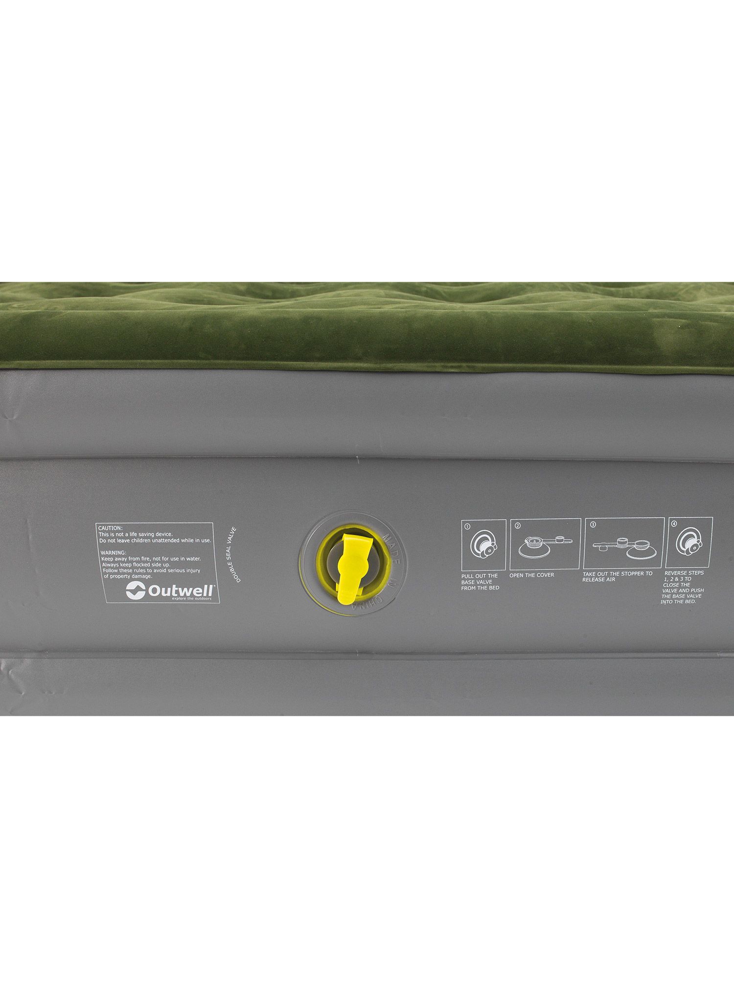 Матрац надувний Outwell Excellent Double - dark leaf/grey