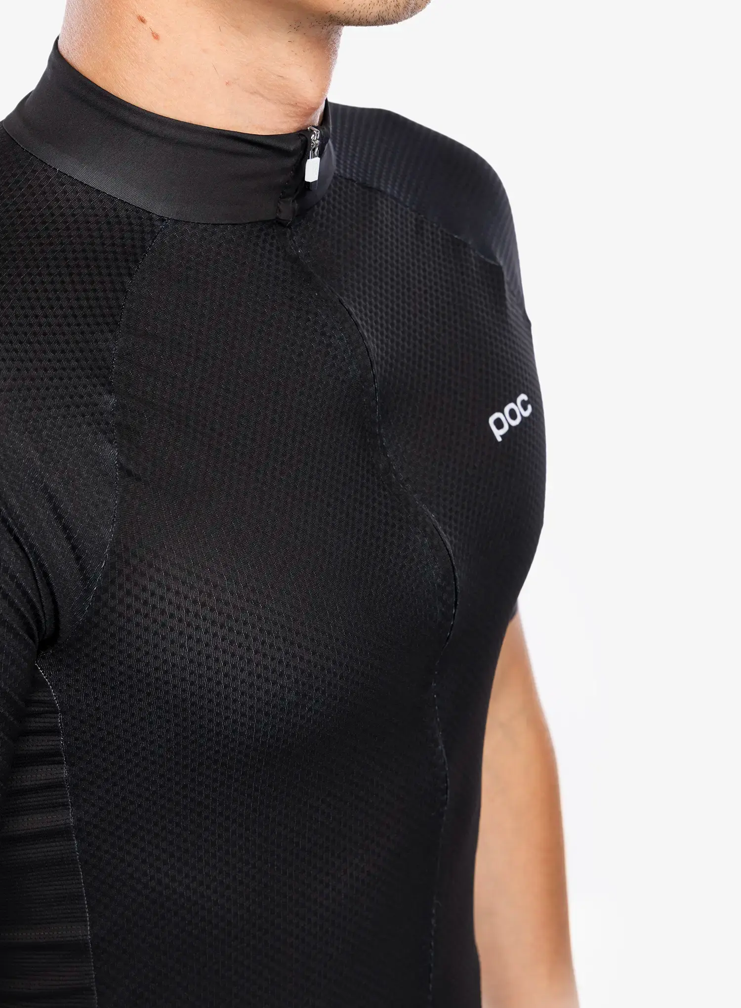 Велофутболка POC Essential Road Logo Jersey - uranium black/hydrogen white