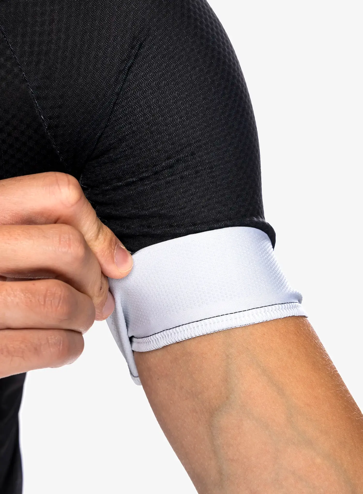 Велофутболка POC Essential Road Logo Jersey - uranium black/hydrogen white
