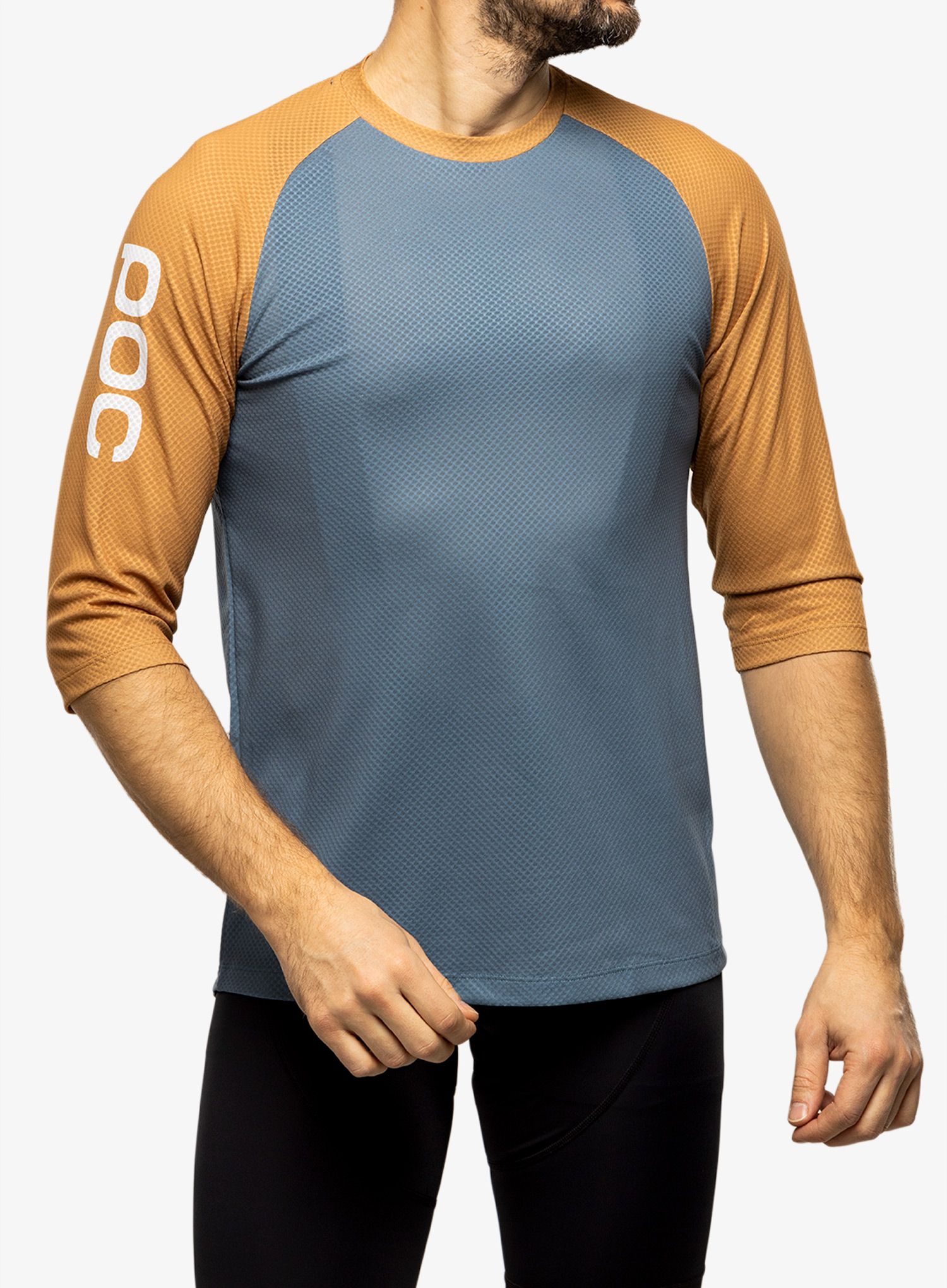 Велофутболка POC MTB Pure 3/4 Jersey - calcite blue/argonite brown