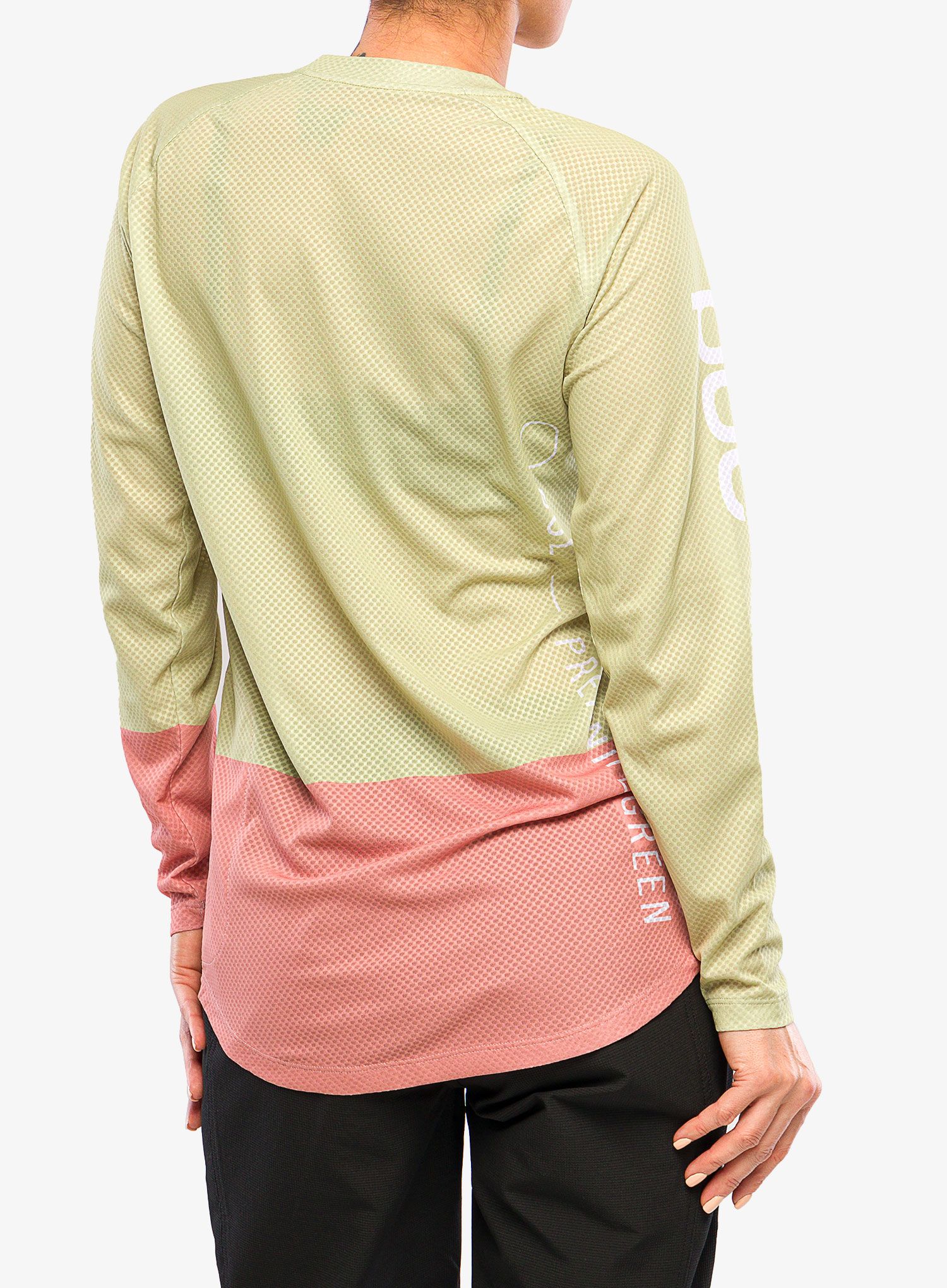 Жіноча велокофта POC MTB Pure LS Jersey - prehnite green/rock salt