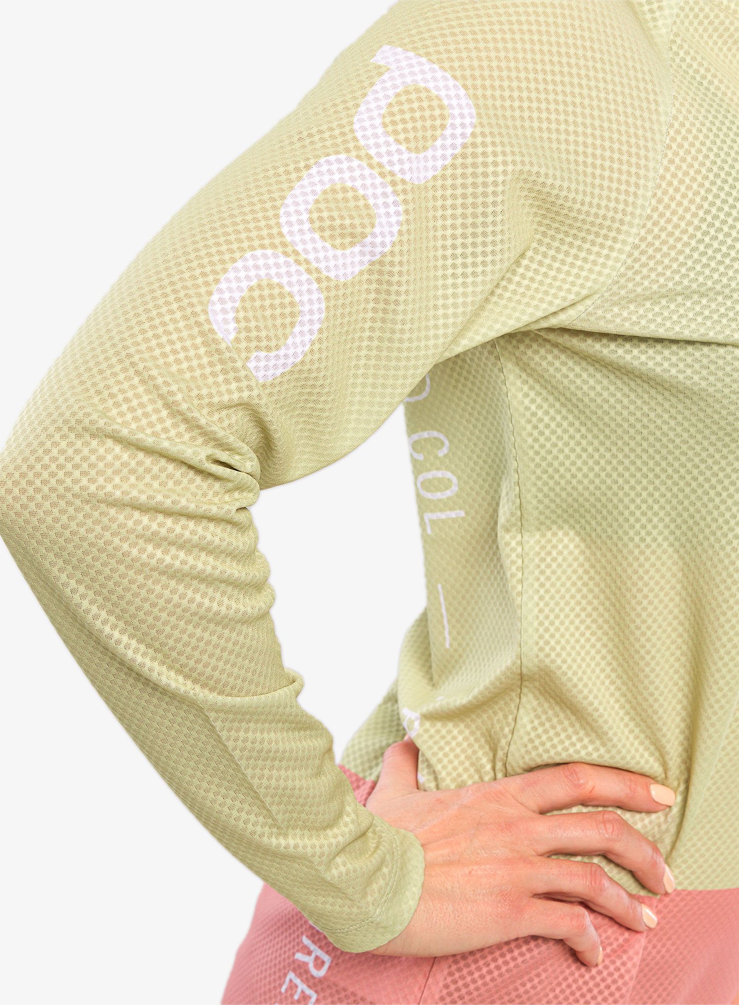 Жіноча велокофта POC MTB Pure LS Jersey - prehnite green/rock salt