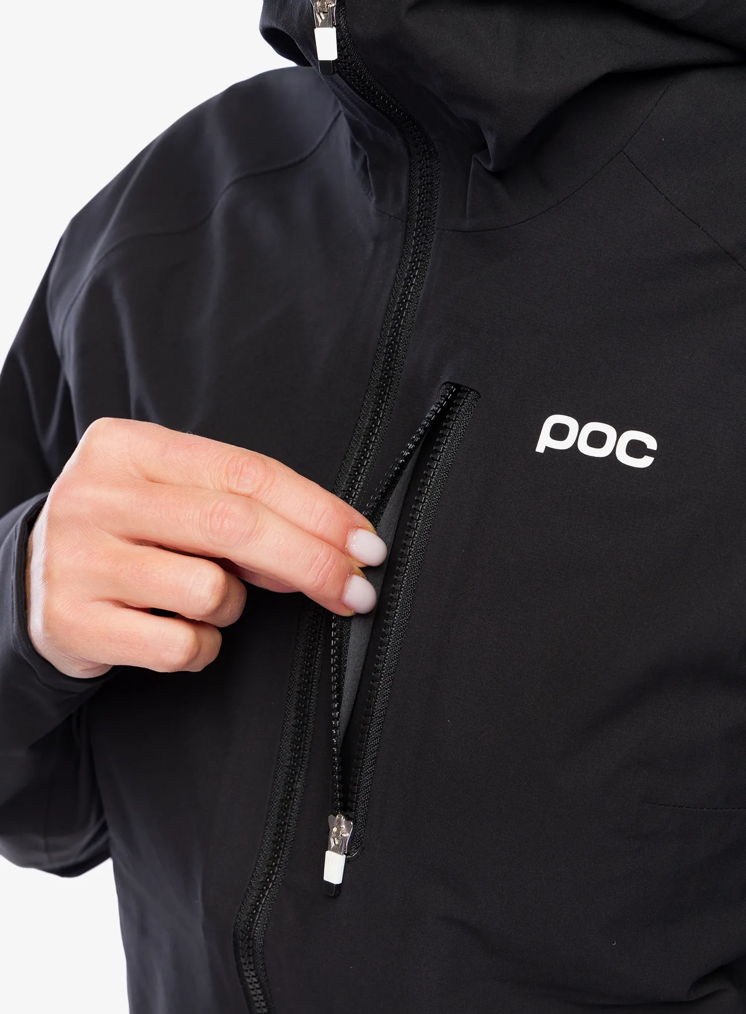 Жіноча велофутболка POC Motion Rain Jacket - black