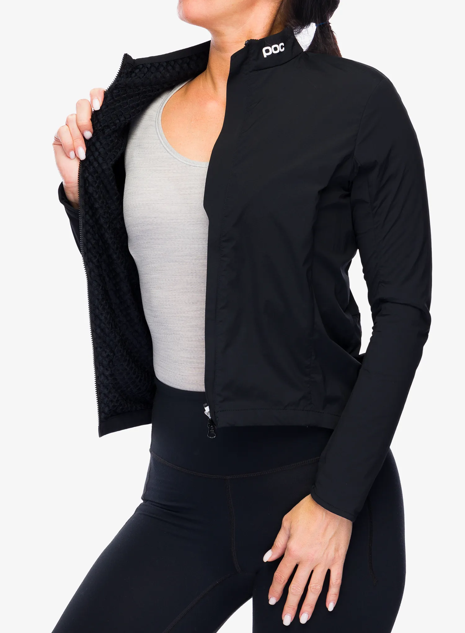 Жіноча велофутболка POC Thermal Splash Jacket - uranium black