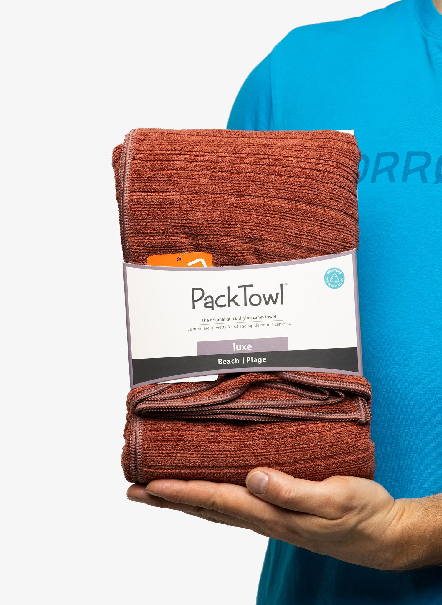 Швидковисихаючий рушник PackTowl Luxe Beach - terracotta