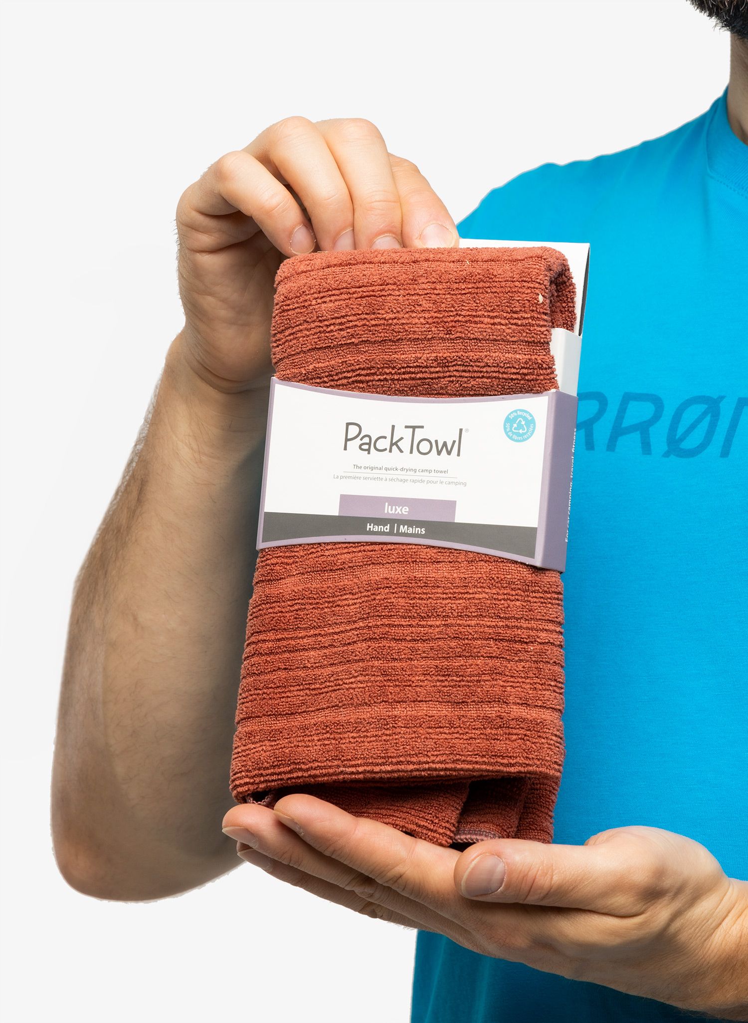 Швидковисихаючий рушник PackTowl Luxe Hand - terracotta