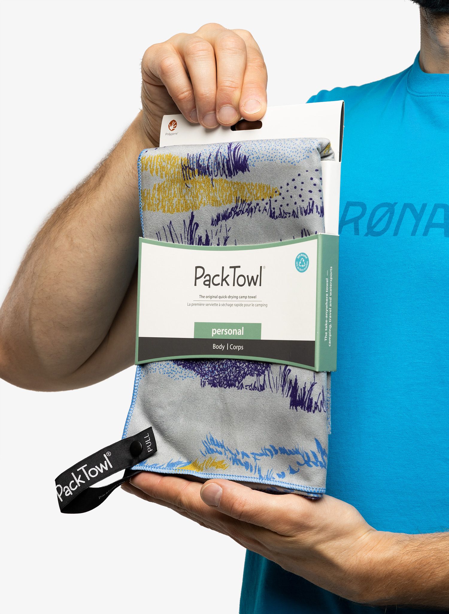 Швидковисихаючий рушник PackTowl Personal Body - sand dune print