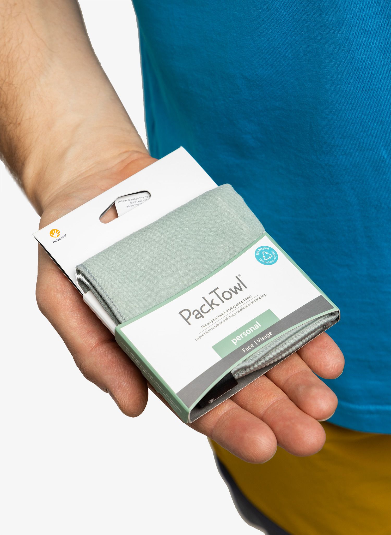 Швидковисихаючий рушник PackTowl Personal Face - sage