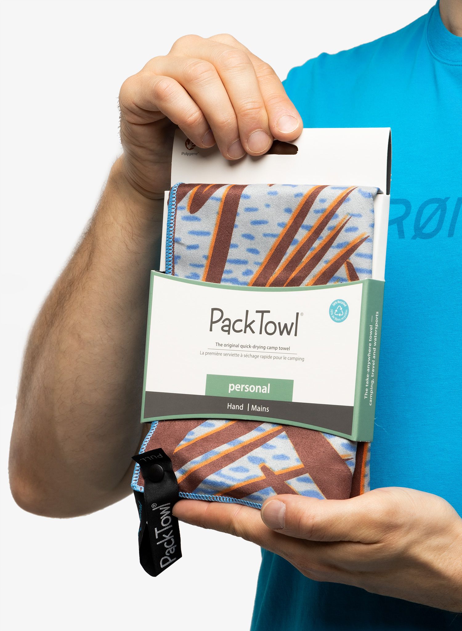 Швидковисихаючий рушник PackTowl Personal Hand - palm print