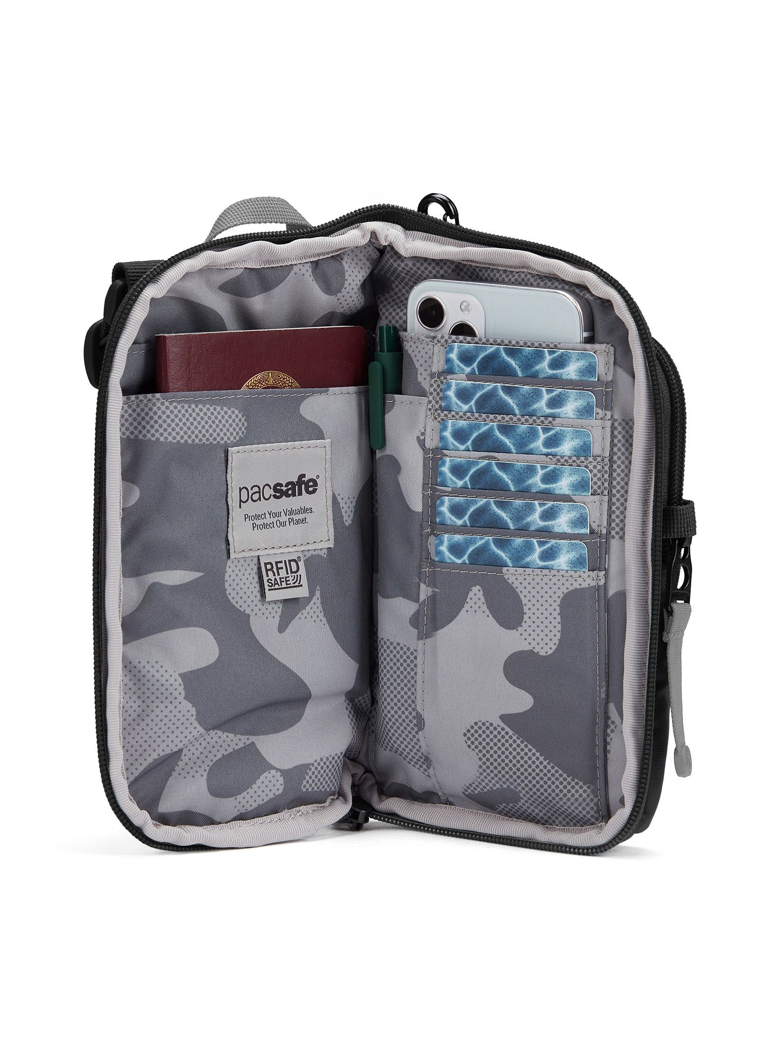 Барсетка Pacsafe Go Tech Crossbody - jet black