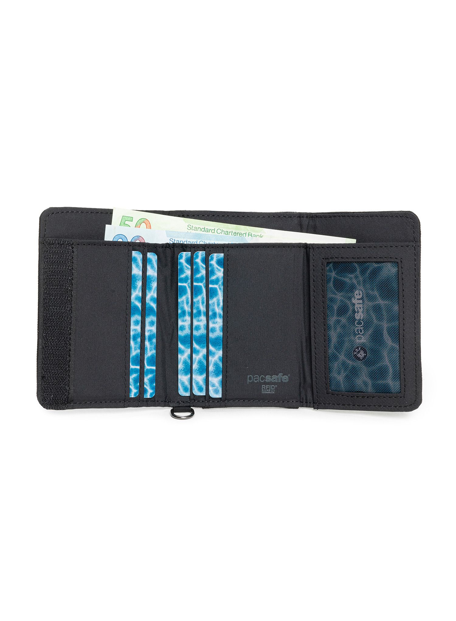 Гаманець Pacsafe RFIDsafe Trifold Wallet - black