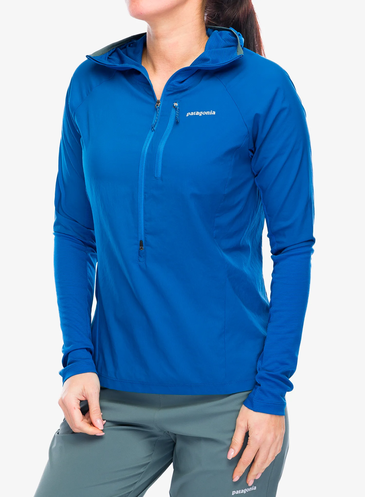 Куртка для бігу жіноча Patagonia Airshed Pro Pullover - endles blue