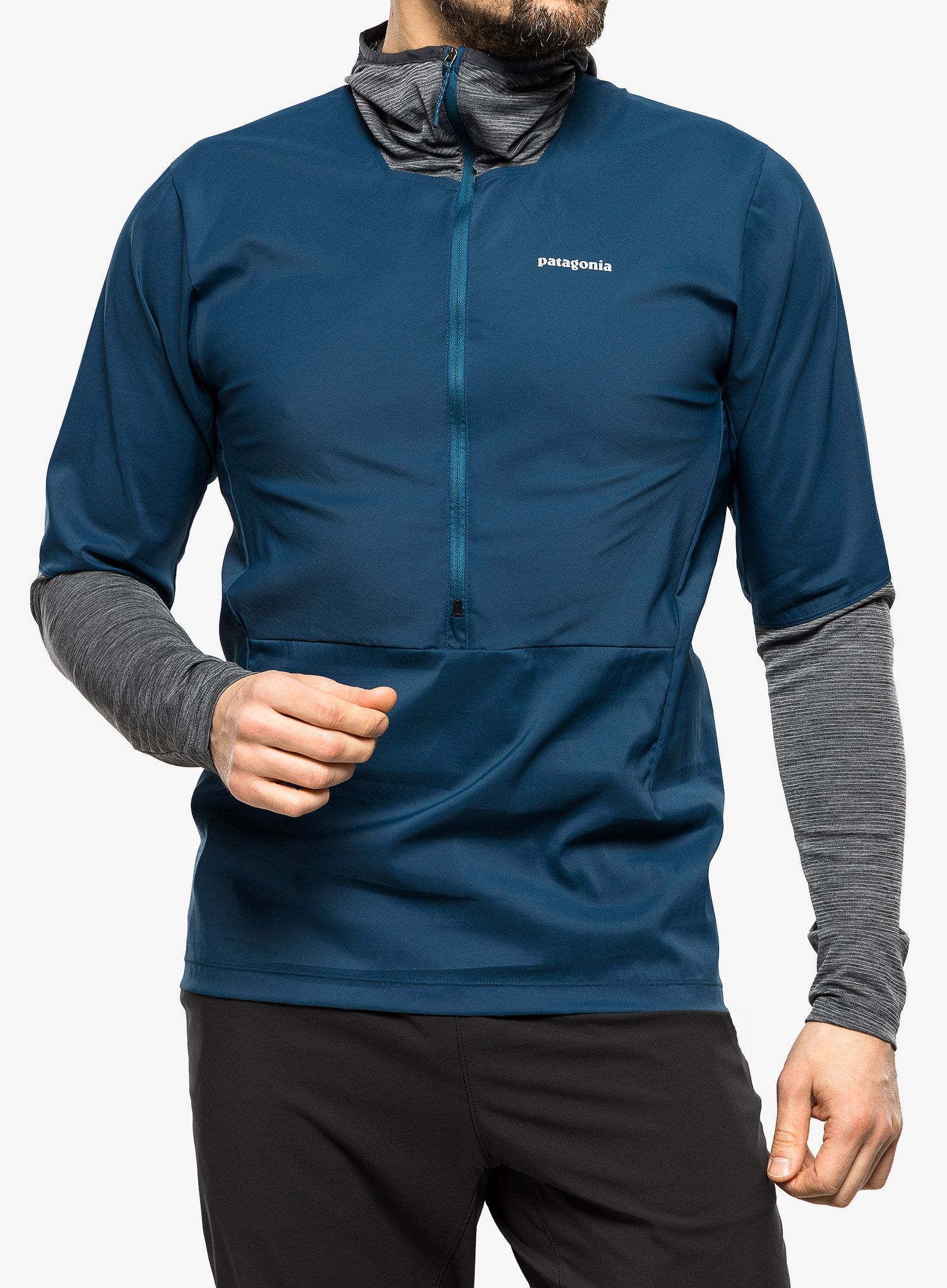 Куртка для бігу Patagonia Airshed Pro Pullover - lago blue