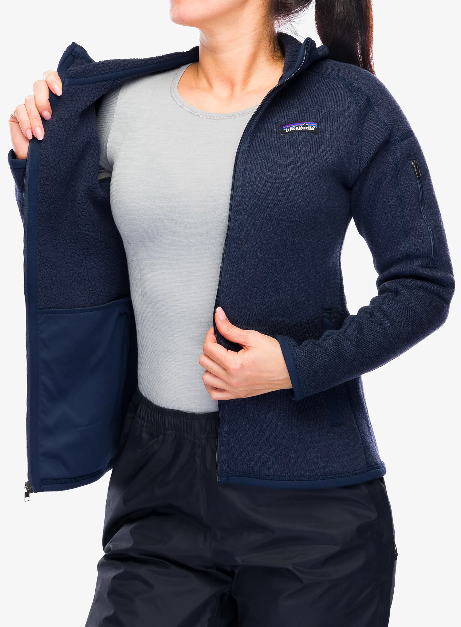 Фліска жіноча Patagonia Better Sweater Hoody - neo navy