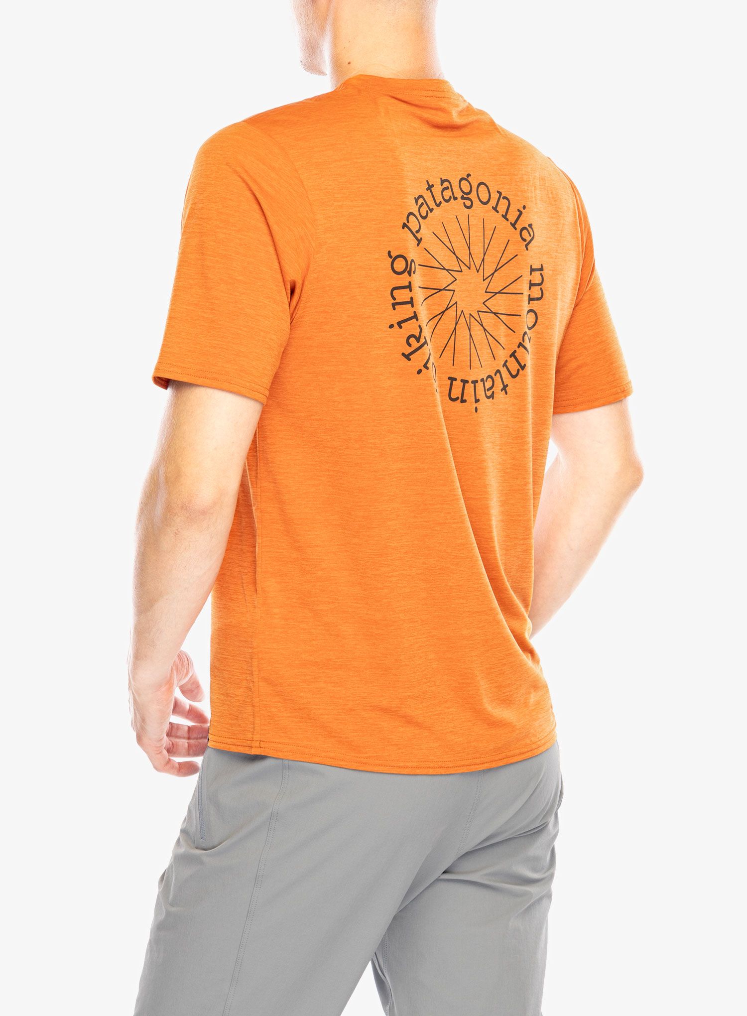 Футболка з принтом Patagonia Cap Cool Daily Graphic Shirt Lands - spoke stencil redtail rust