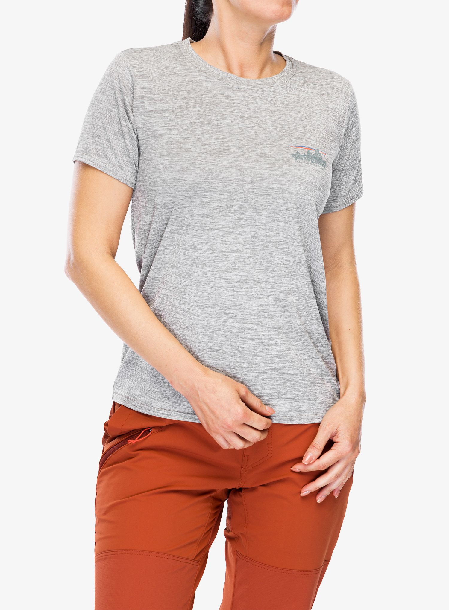 Футболка жіноча Patagonia Cap Cool Daily Graphic Shirt - skyline/feather grey