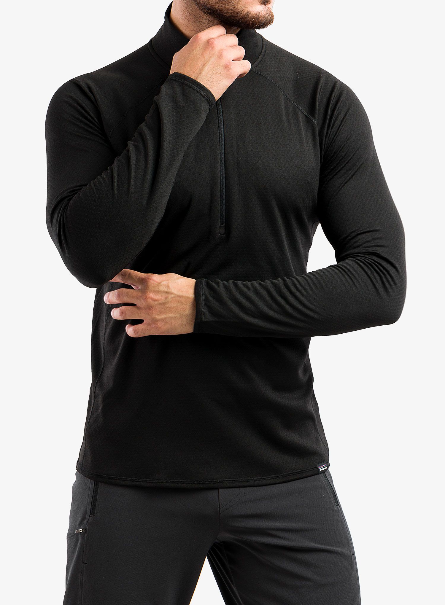 Термокофта Patagonia Capilene MW Zip-Neck - black