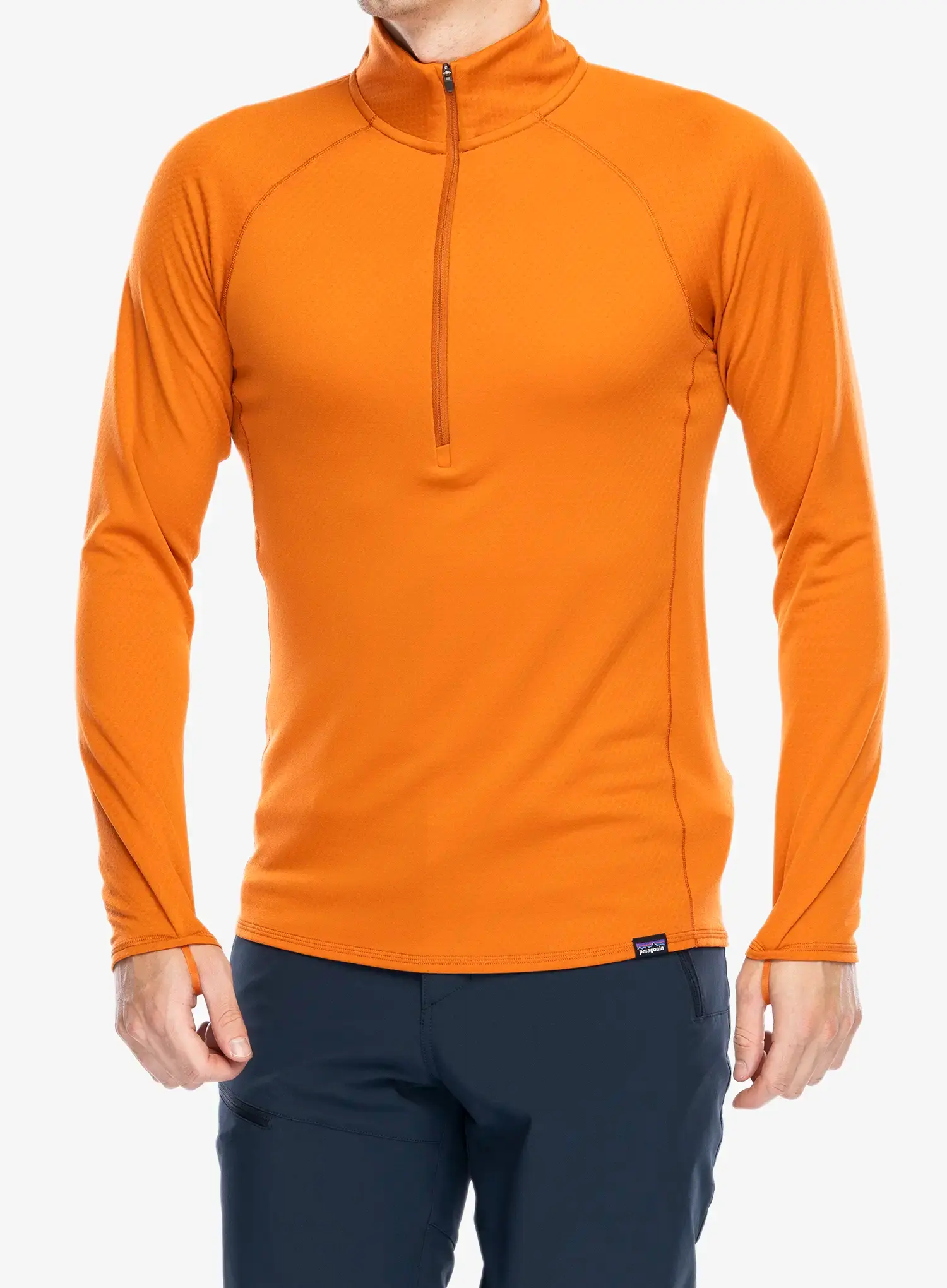 Термокофта Patagonia Capilene MW Zip-Neck - redtail rust