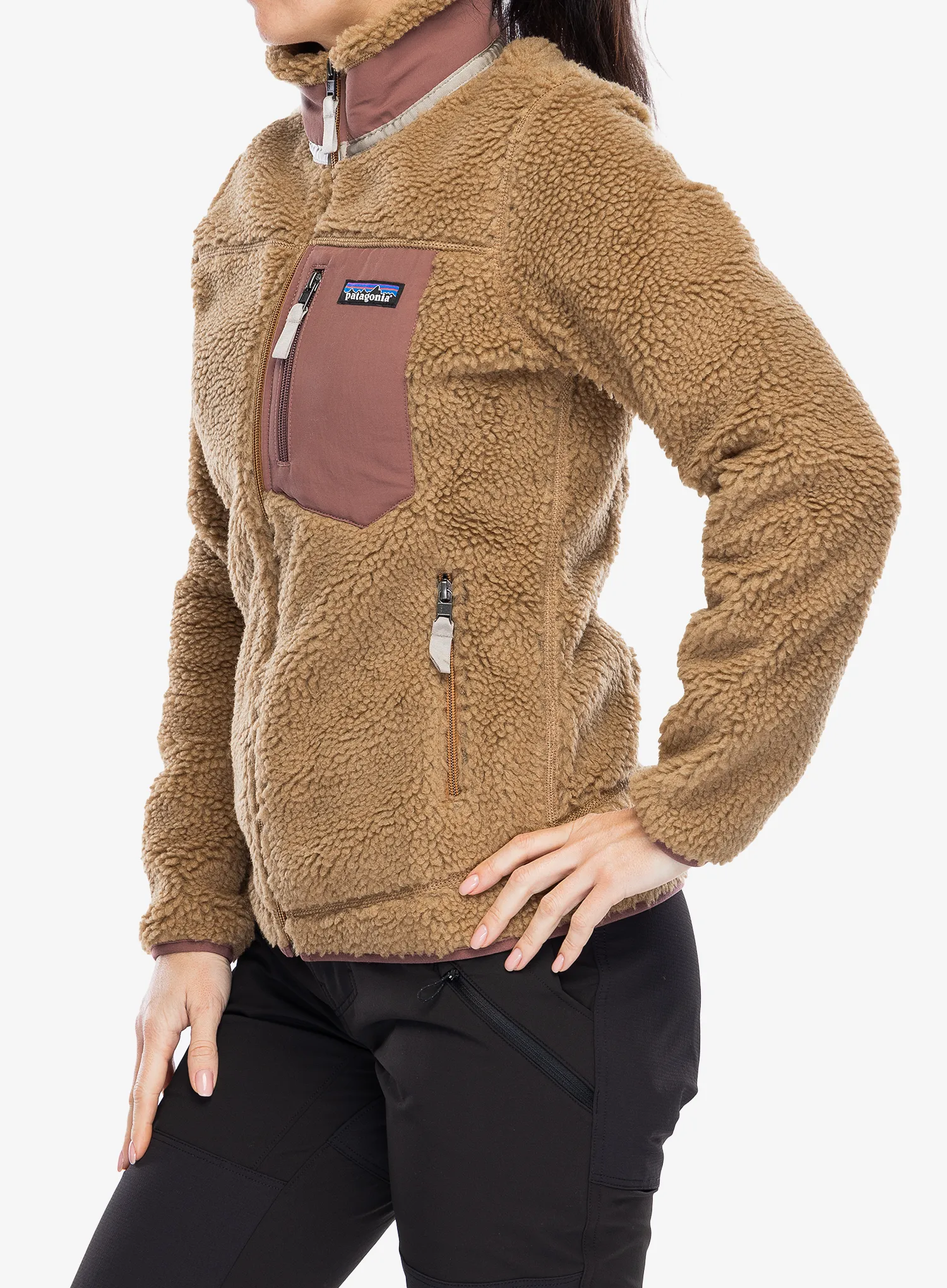 Фліска жіноча Patagonia Classic Retro-X Jacket - nest brown/dulse mauve