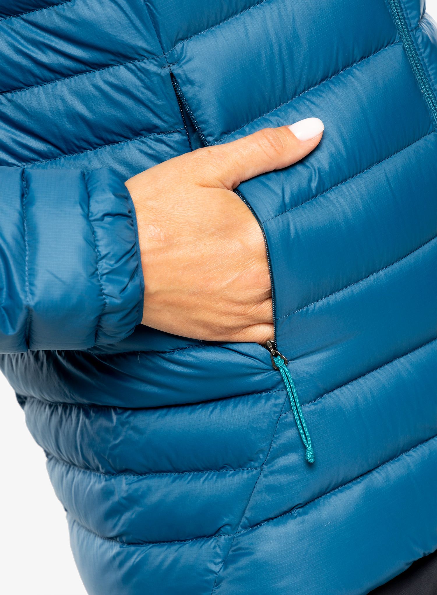 Пуховик жіноча Patagonia Down Sweater Hoody - lagom blue