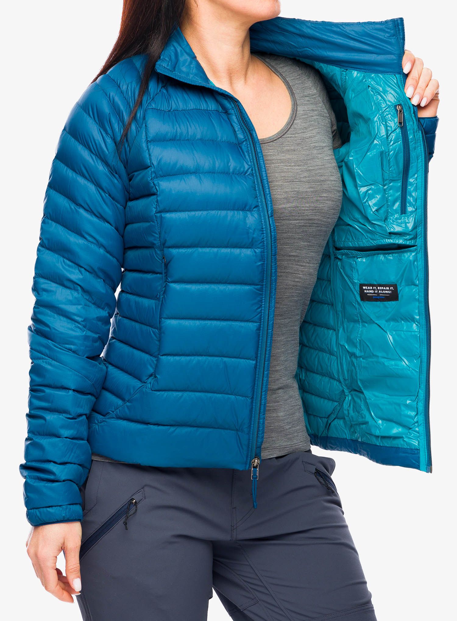 Пуховик жіноча Patagonia Down Sweater - lagom blue