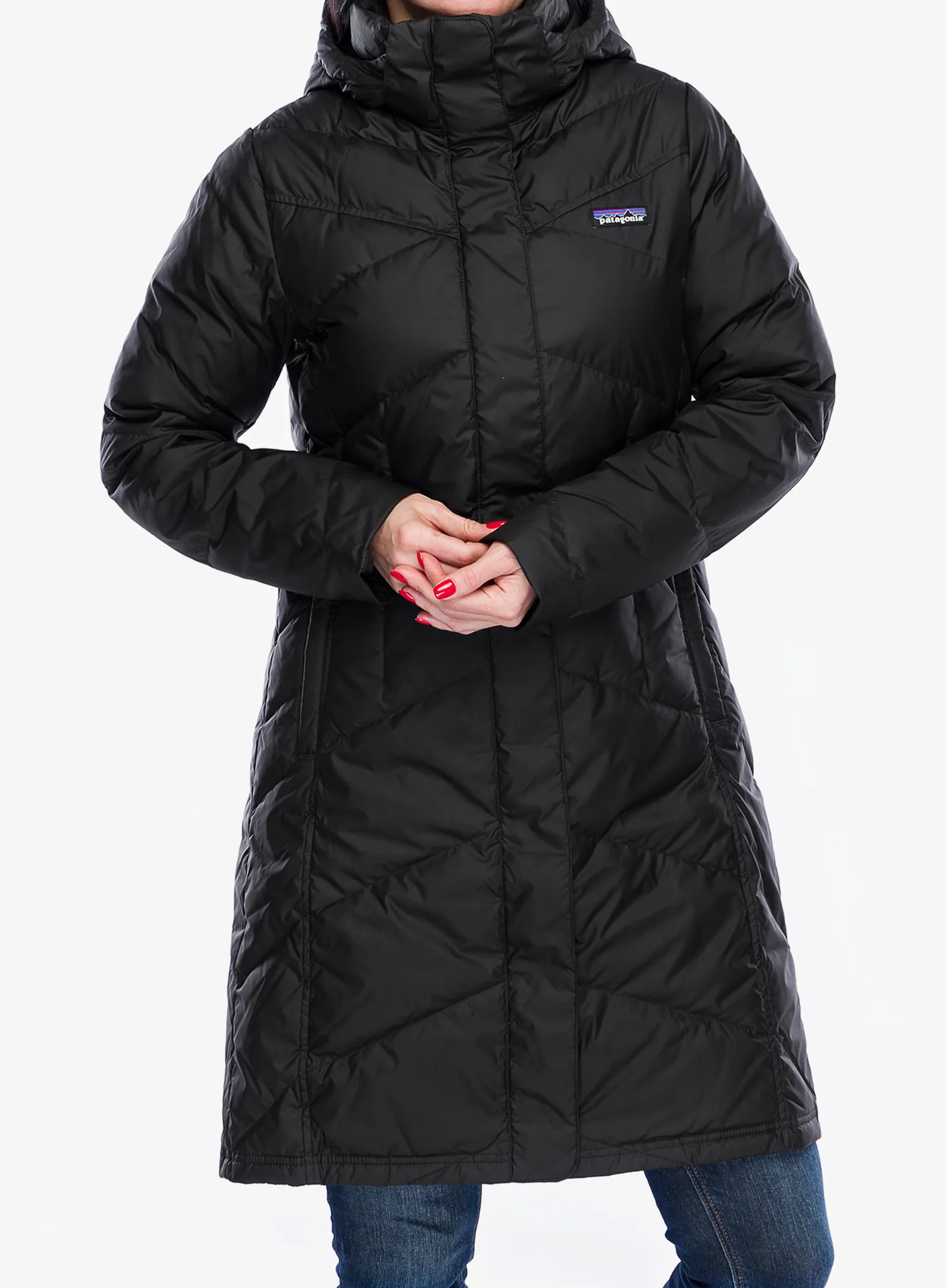 Плащ пуховий жіночий Patagonia Down With It Parka - black