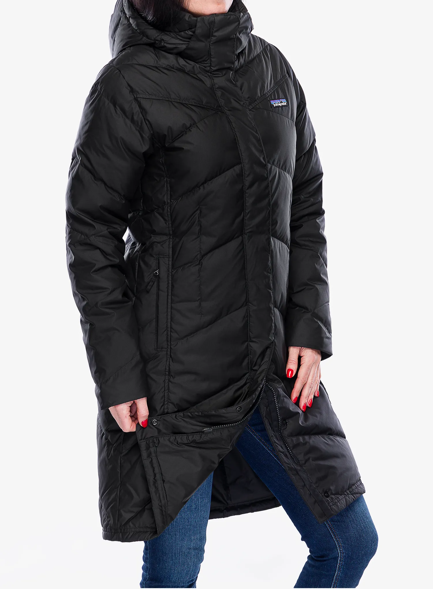 Плащ пуховий жіночий Patagonia Down With It Parka - black