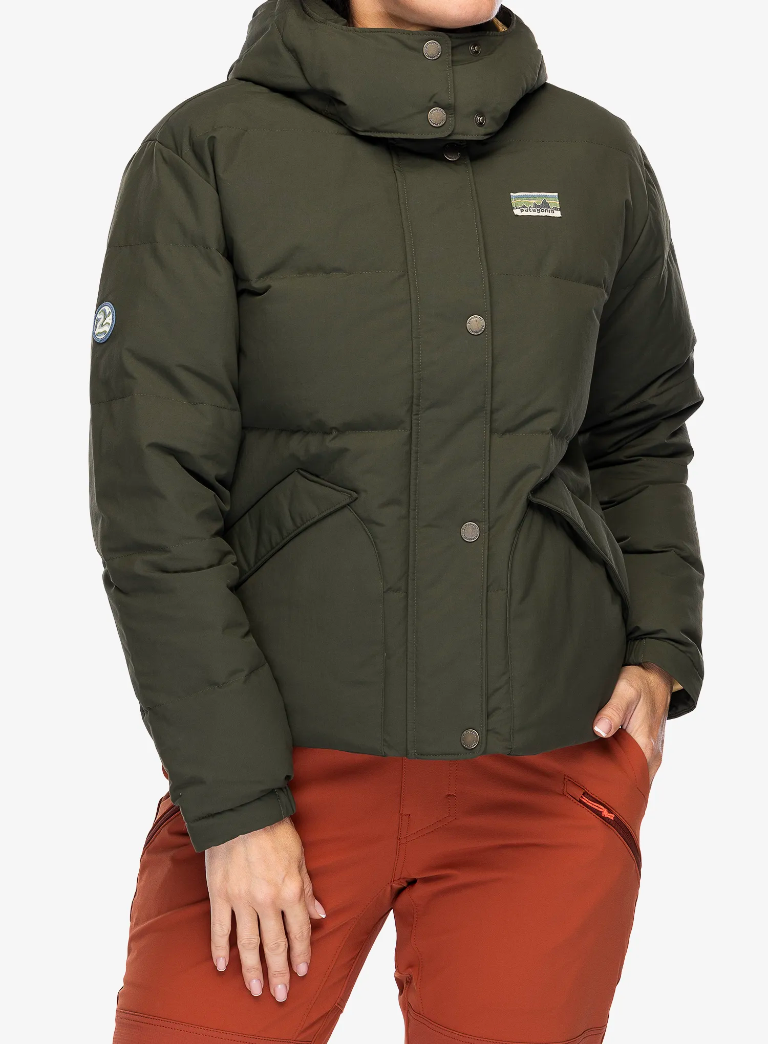 Пуховик жіноча Patagonia Downdrift Jacket - pine needle green