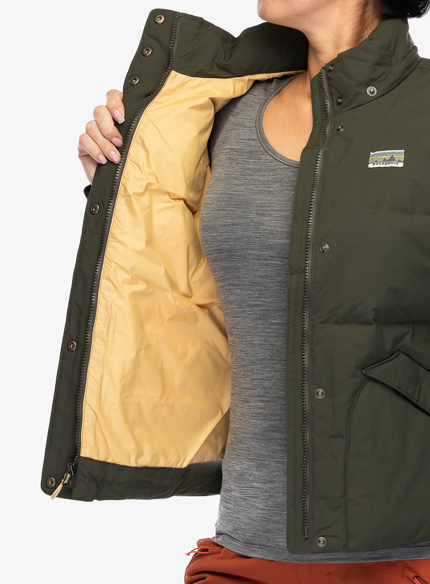 Пуховик жіноча Patagonia Downdrift Jacket - pine needle green