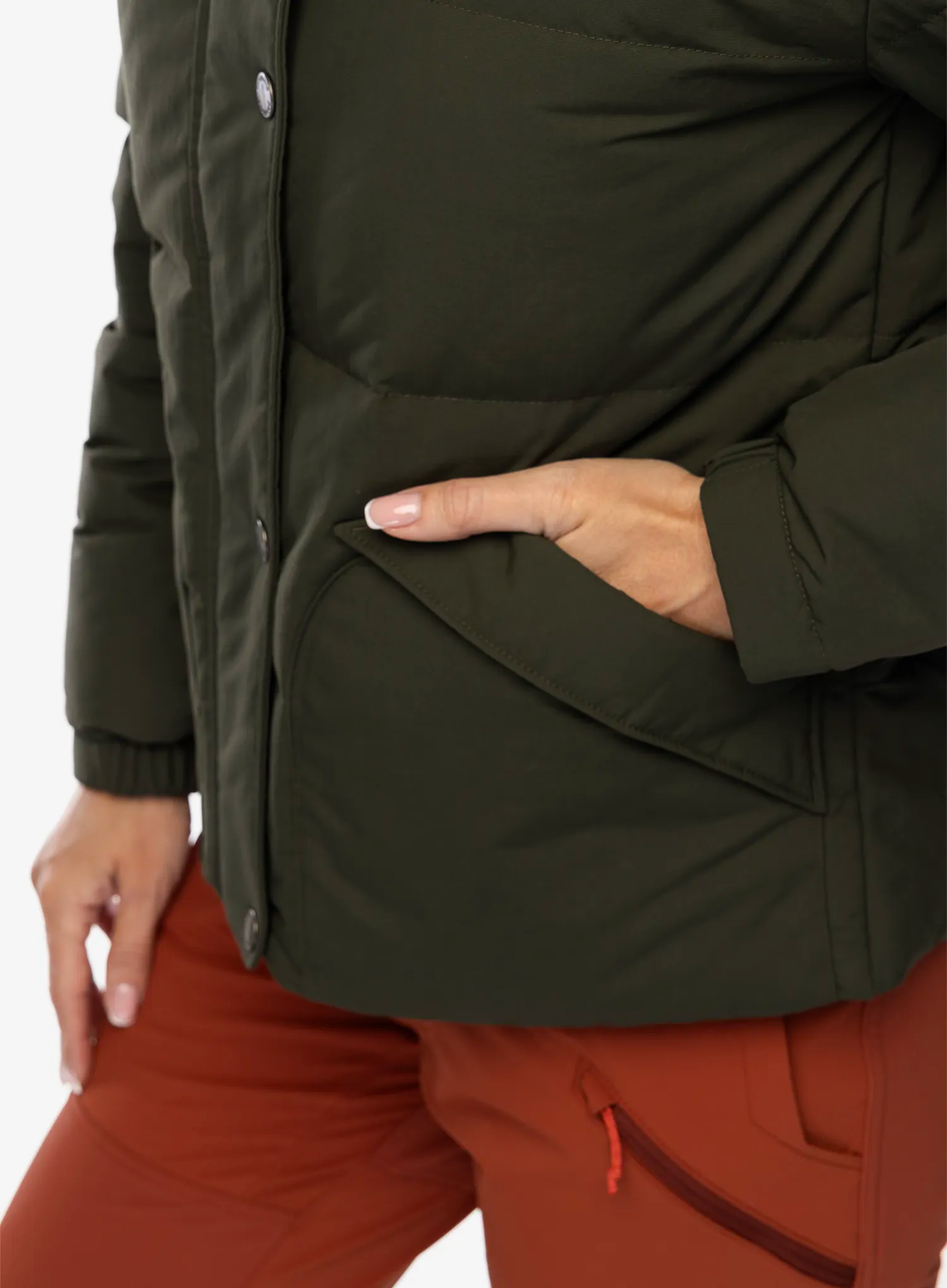 Пуховик жіноча Patagonia Downdrift Jacket - pine needle green