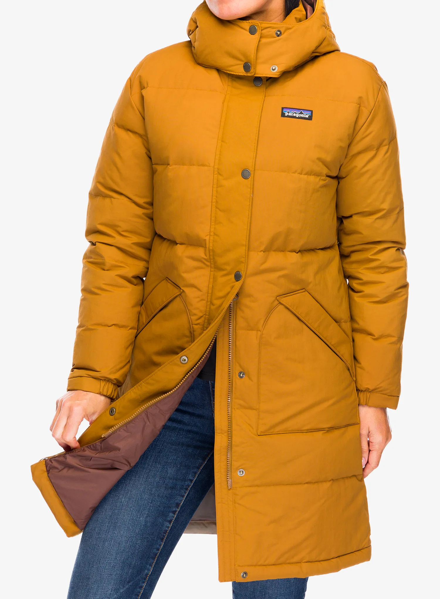 Плащ пуховий Patagonia Downdrift Parka - shelter brown