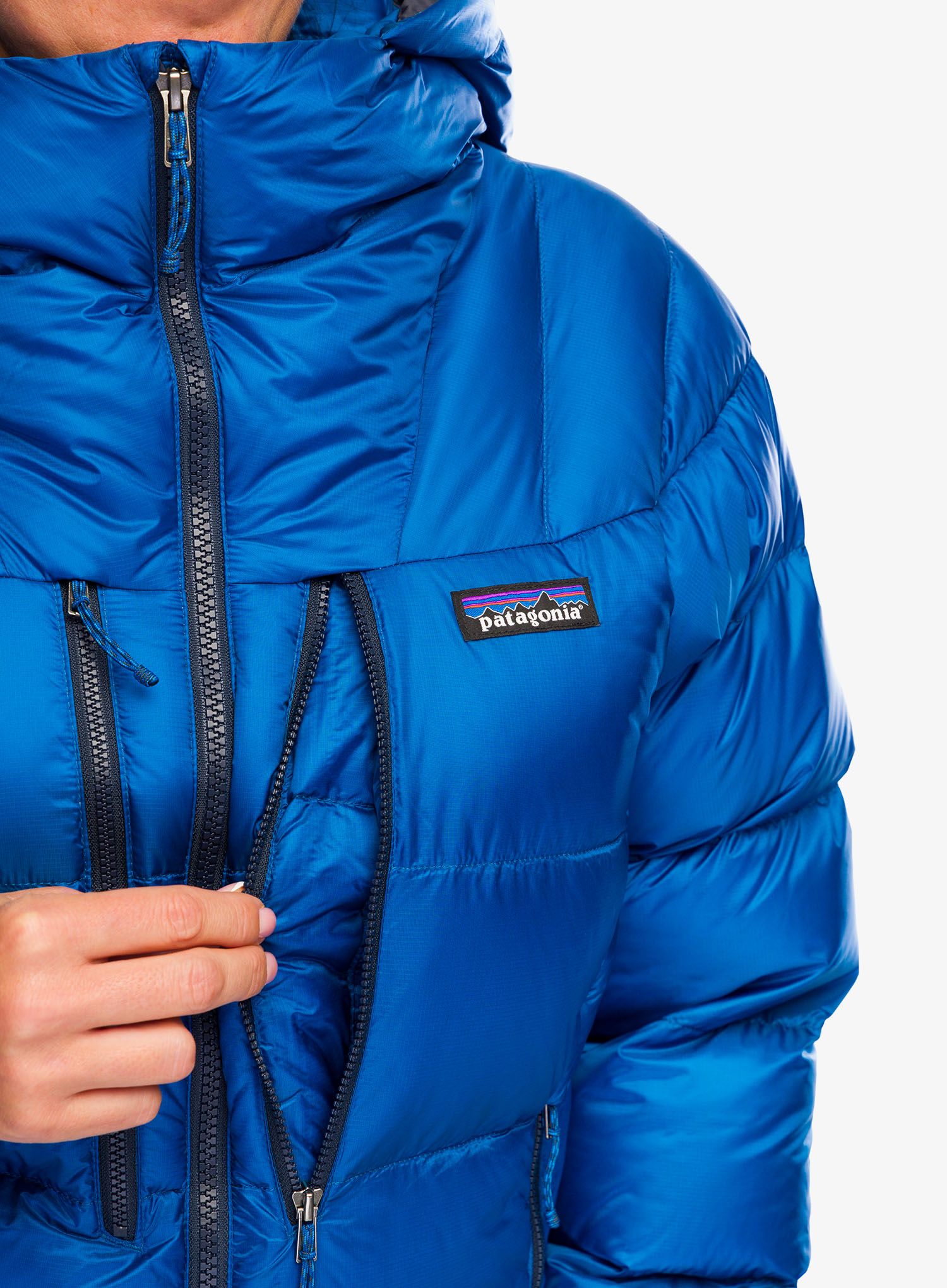 Пуховик жіноча Patagonia Fitz Roy Down Hoody - endles blue