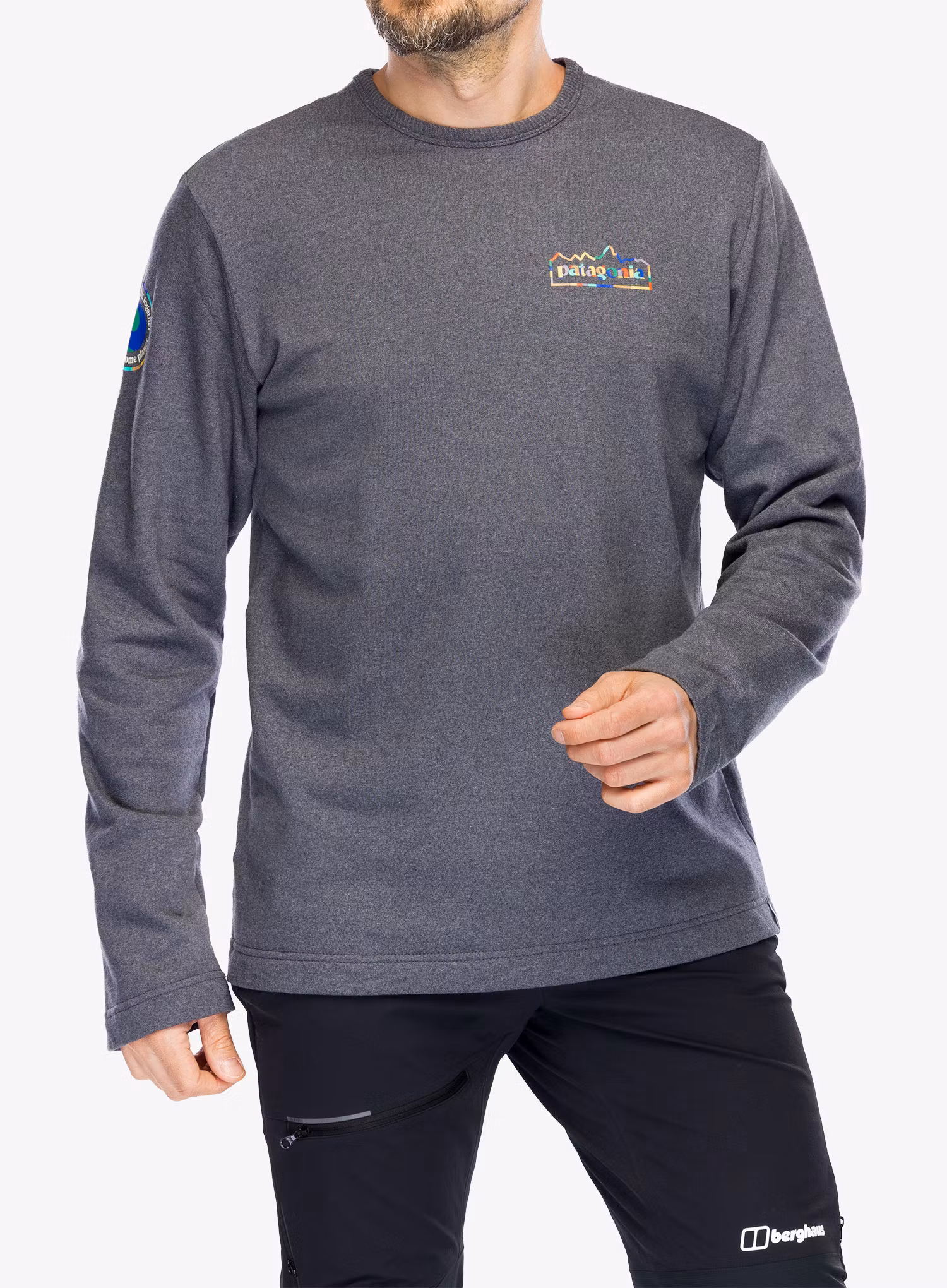 Кофта без каптура Patagonia LW Unity Fitz Wildrise Crew - ink black