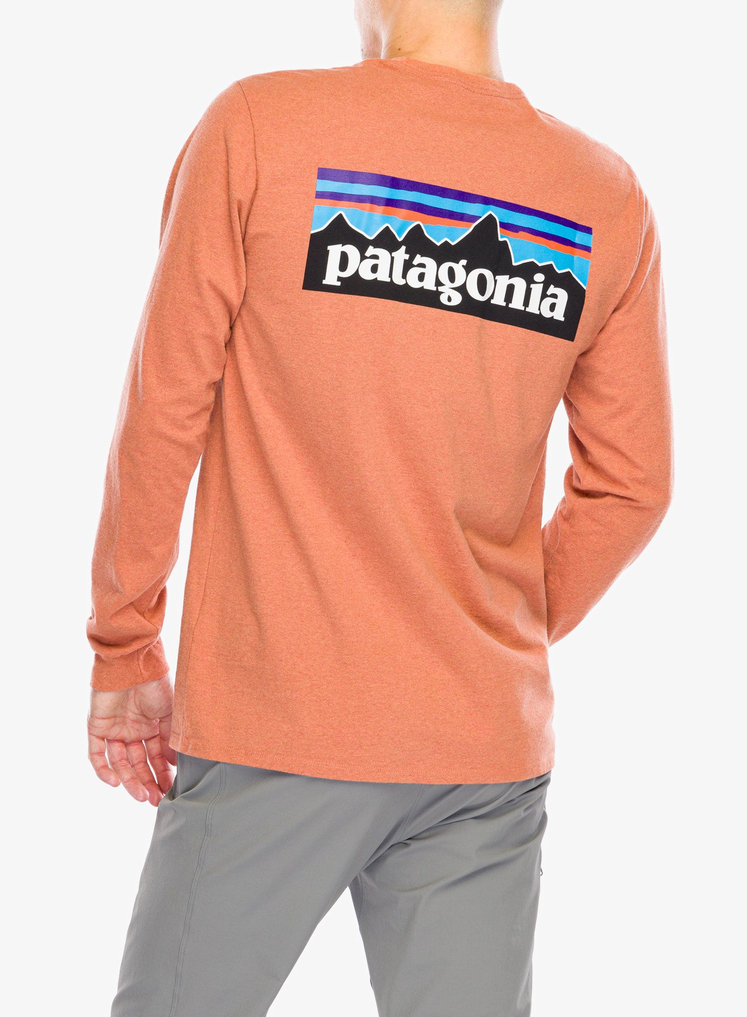 Кофта без каптура Patagonia L/S P-6 Logo Responsibili-Tee - redtail rust