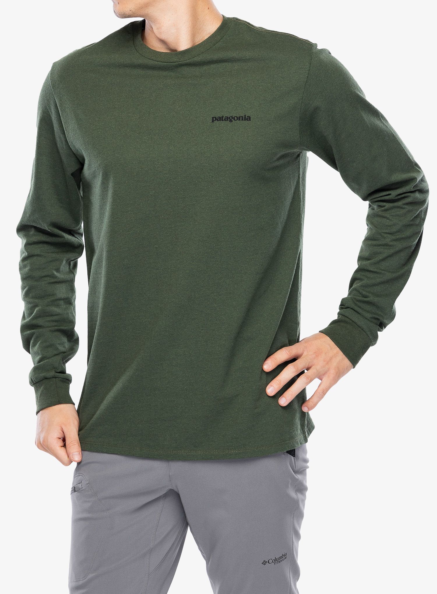 Лонгслів Patagonia L/S P-6 Logo Responsibili-Tee - torrey pine green