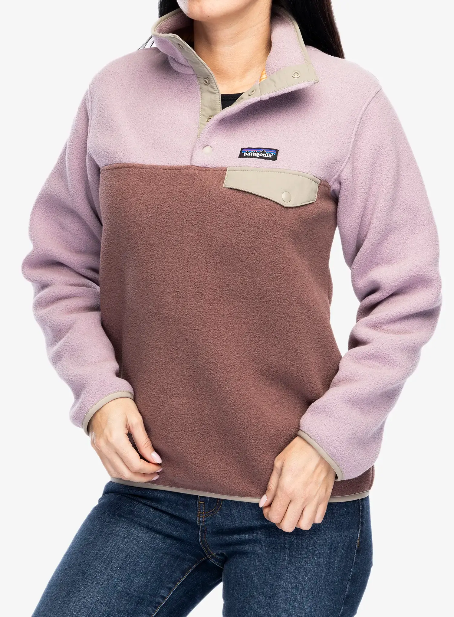 Фліска жіноча Patagonia Lightweight Synch Snap-T Pullover - dulse mauve