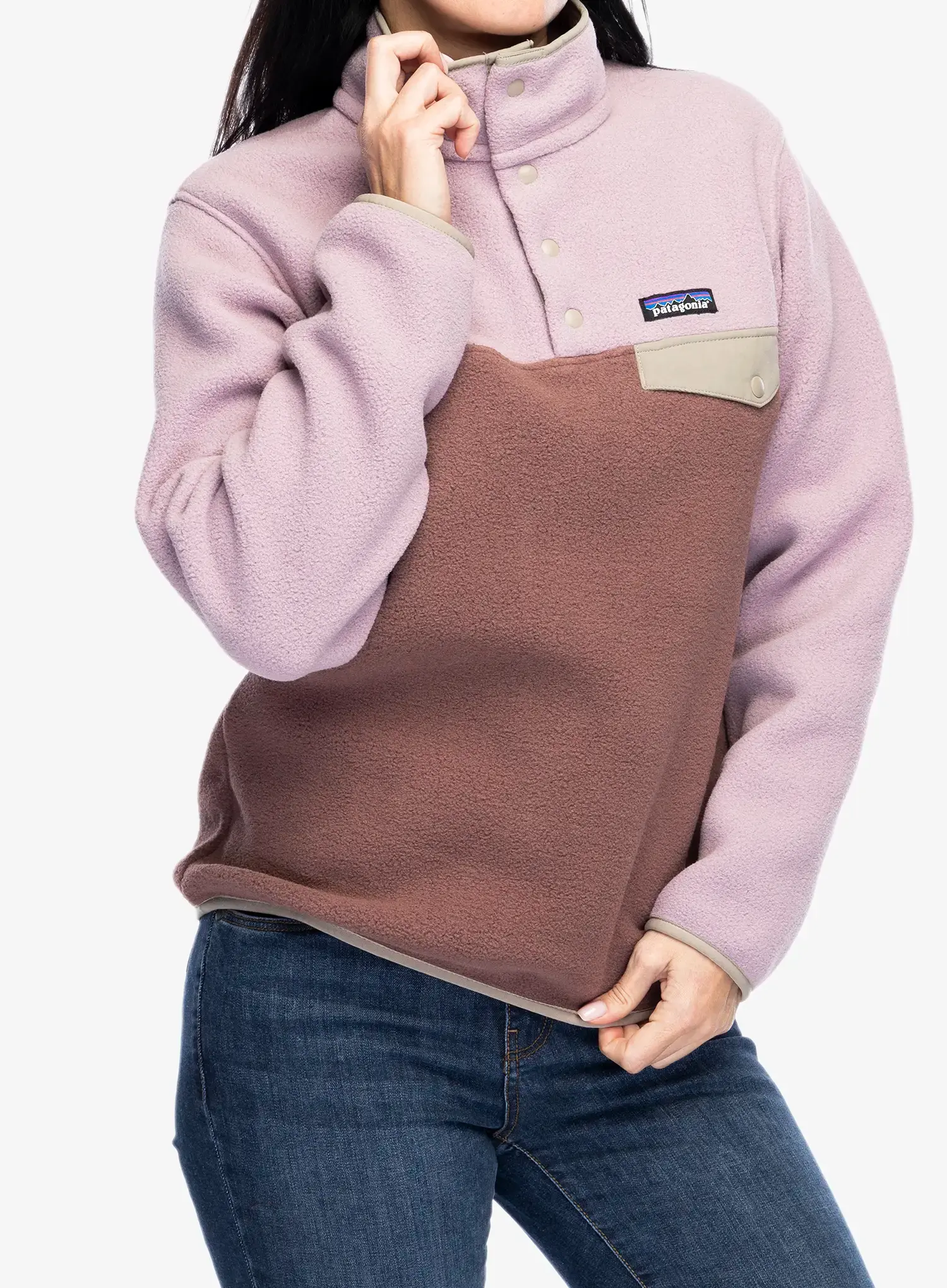 Фліска жіноча Patagonia Lightweight Synch Snap-T Pullover - dulse mauve