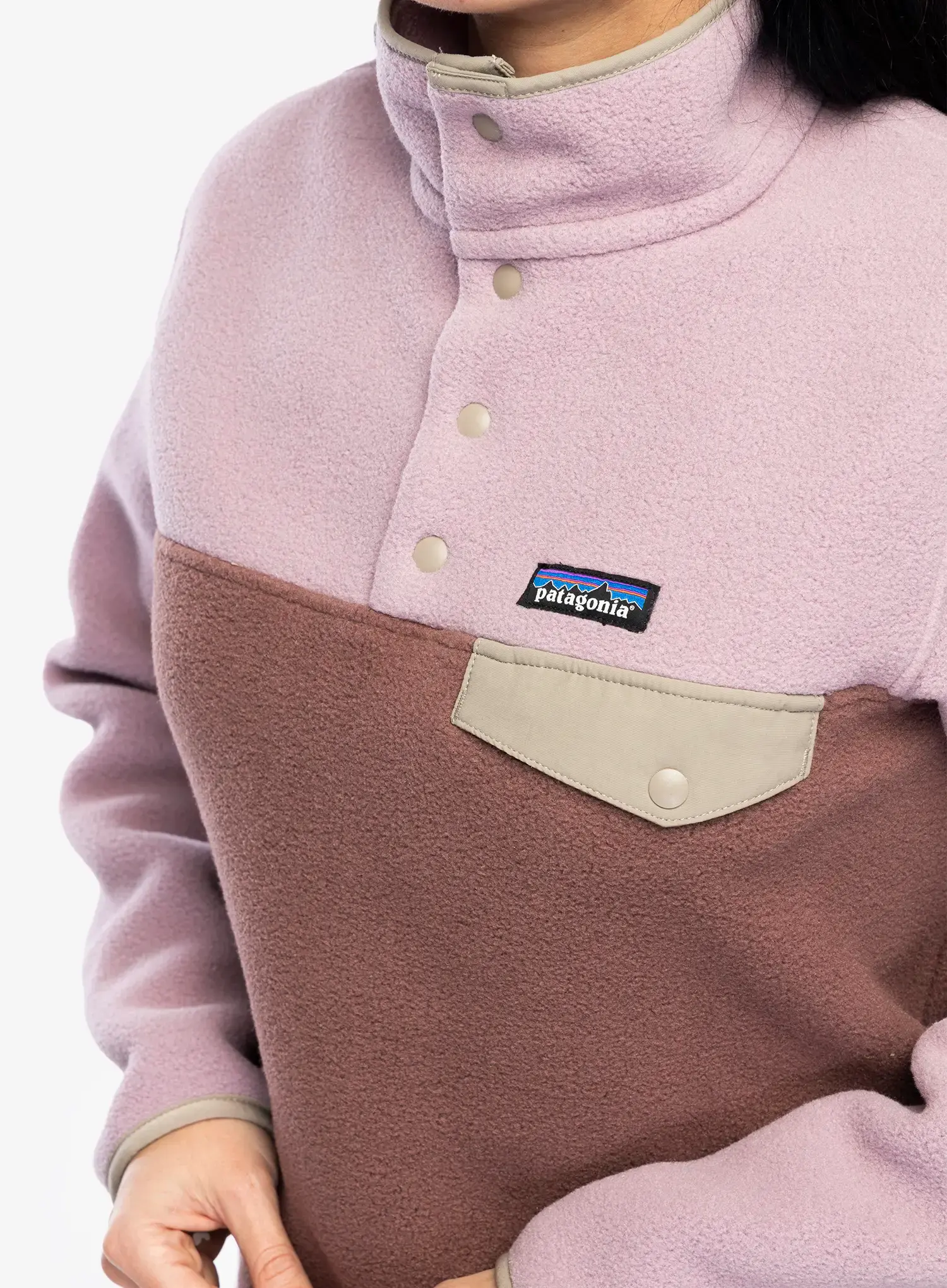 Фліска жіноча Patagonia Lightweight Synch Snap-T Pullover - dulse mauve