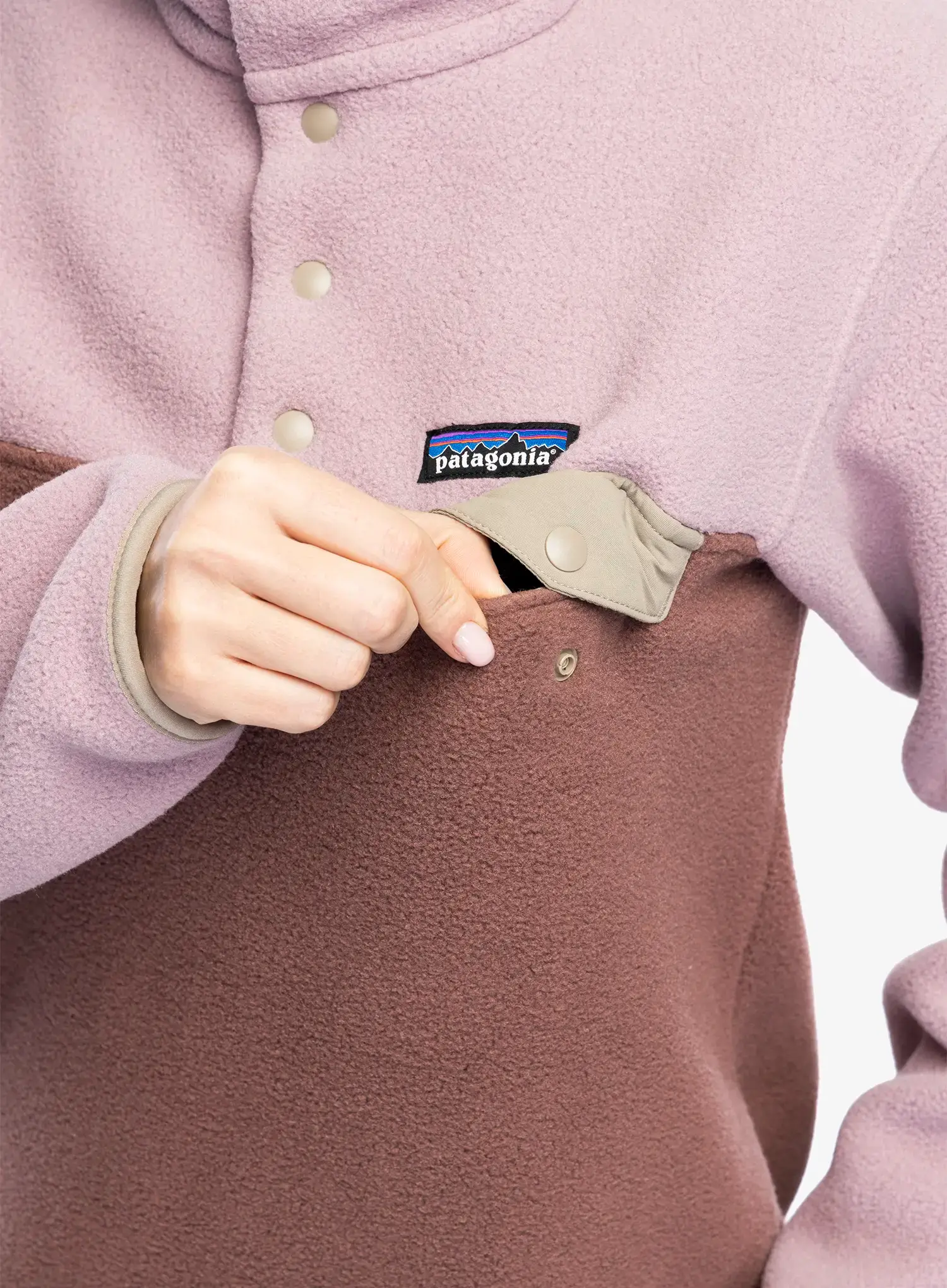 Фліска жіноча Patagonia Lightweight Synch Snap-T Pullover - dulse mauve