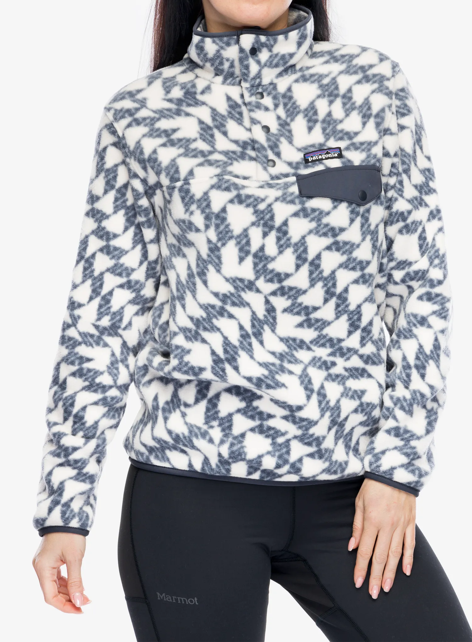 Кофта флісова жіноча Patagonia Lightweight Synch Snap-T Pullover - synched flight small natural