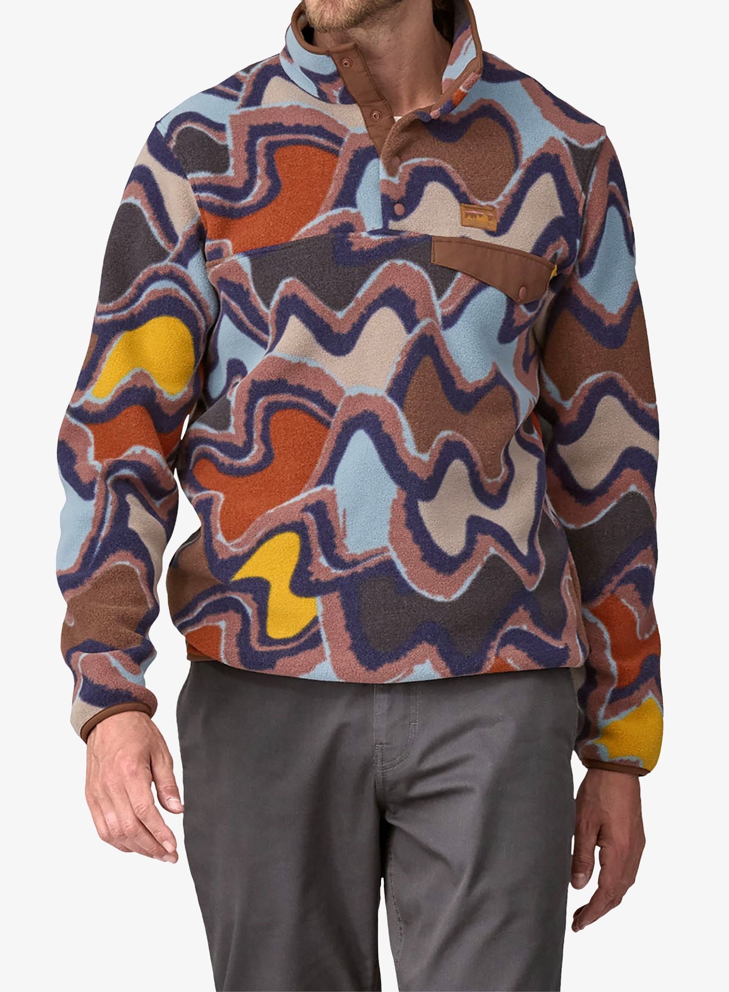 Кофта флісова Patagonia Lightweight Synch Snap-T Pullover - currents dulse mauve