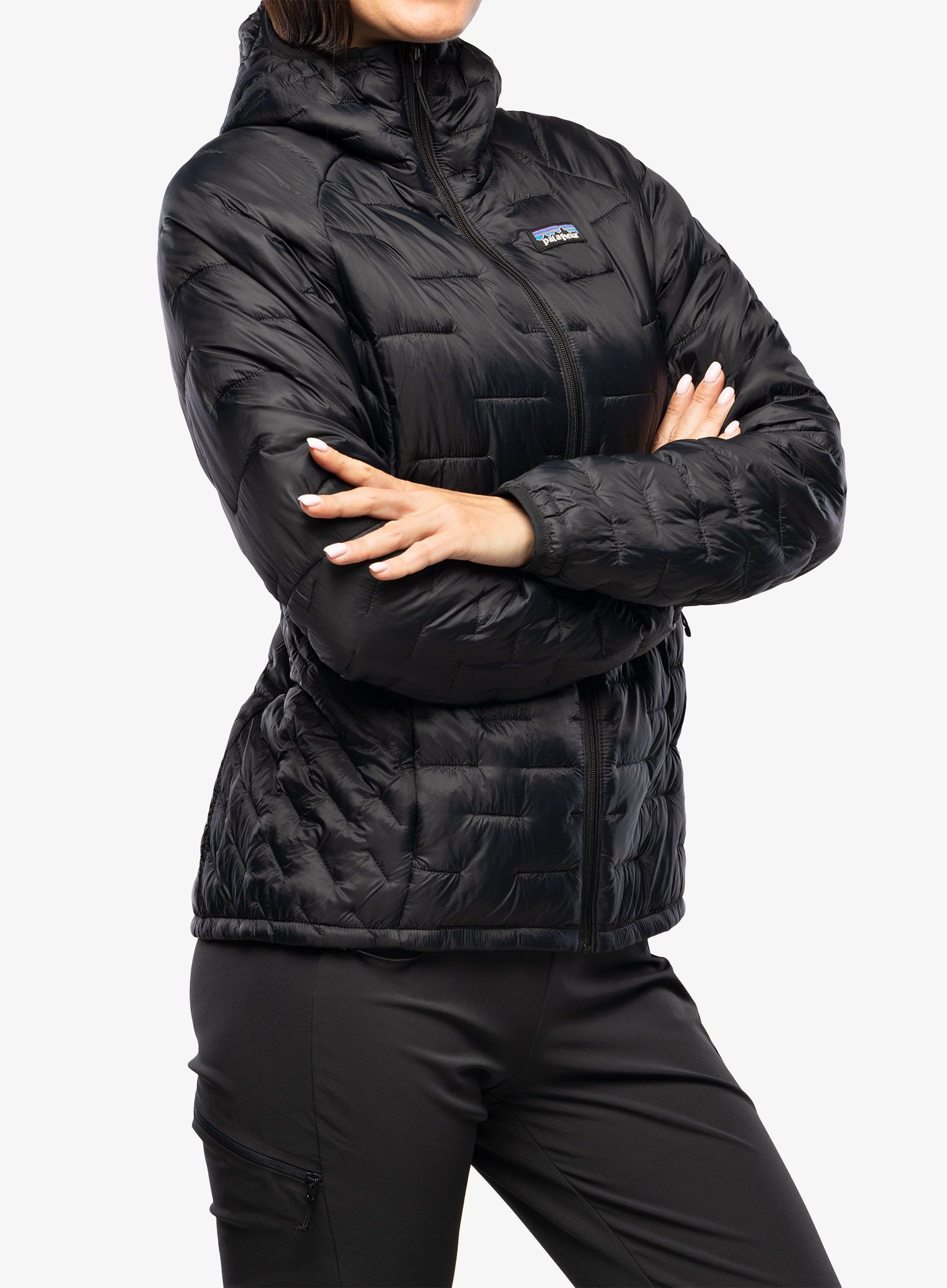 Куртка утеплена жіноча Patagonia Micro Puff Hoody - black
