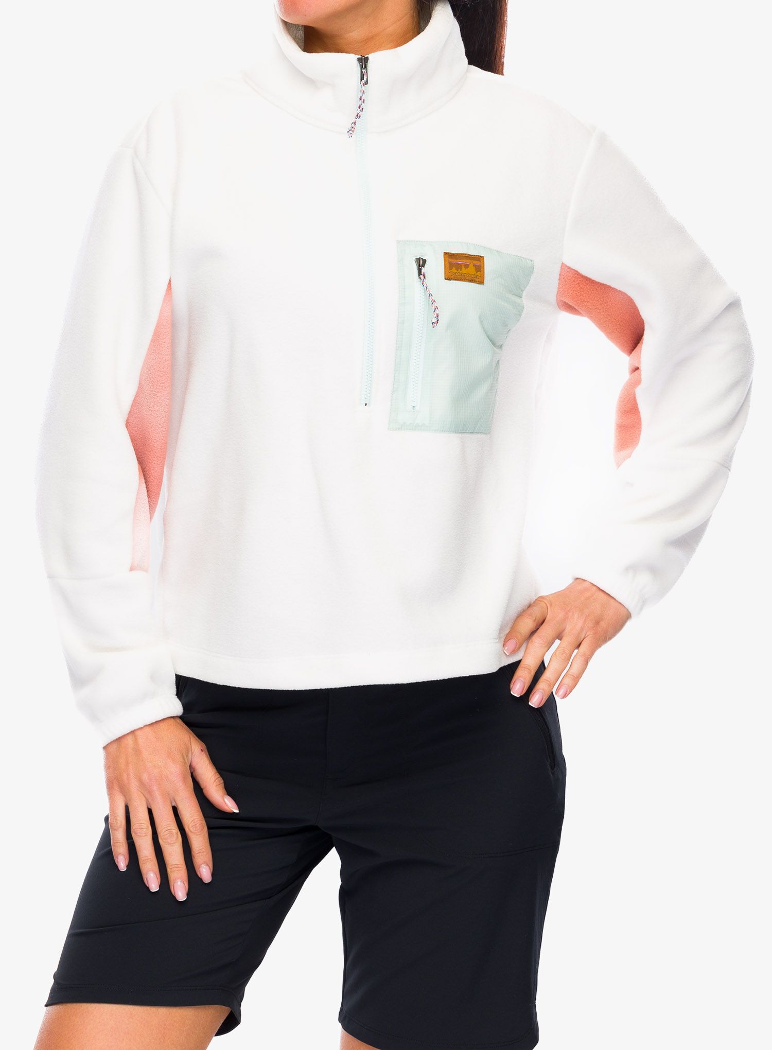 Кофта флісова жіноча Patagonia Microdini 1/2 Zip P/O - birch white