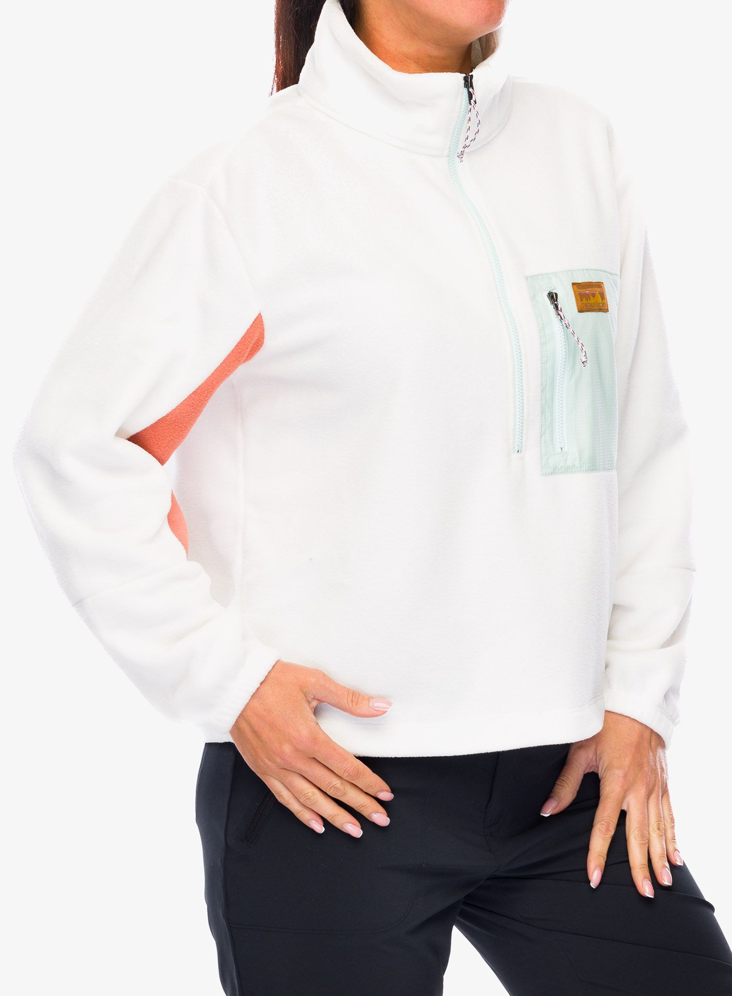 Кофта флісова жіноча Patagonia Microdini 1/2 Zip P/O - birch white