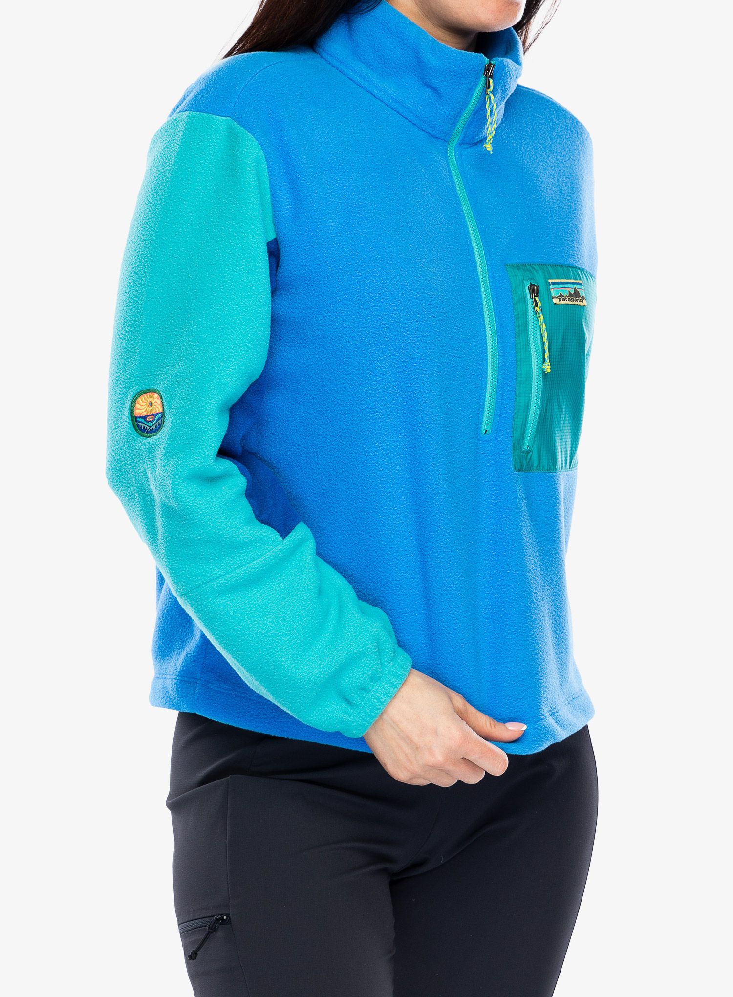 Кофта на блискавці жіноча Patagonia Microdini 1/2 Zip P/O - vessel blue