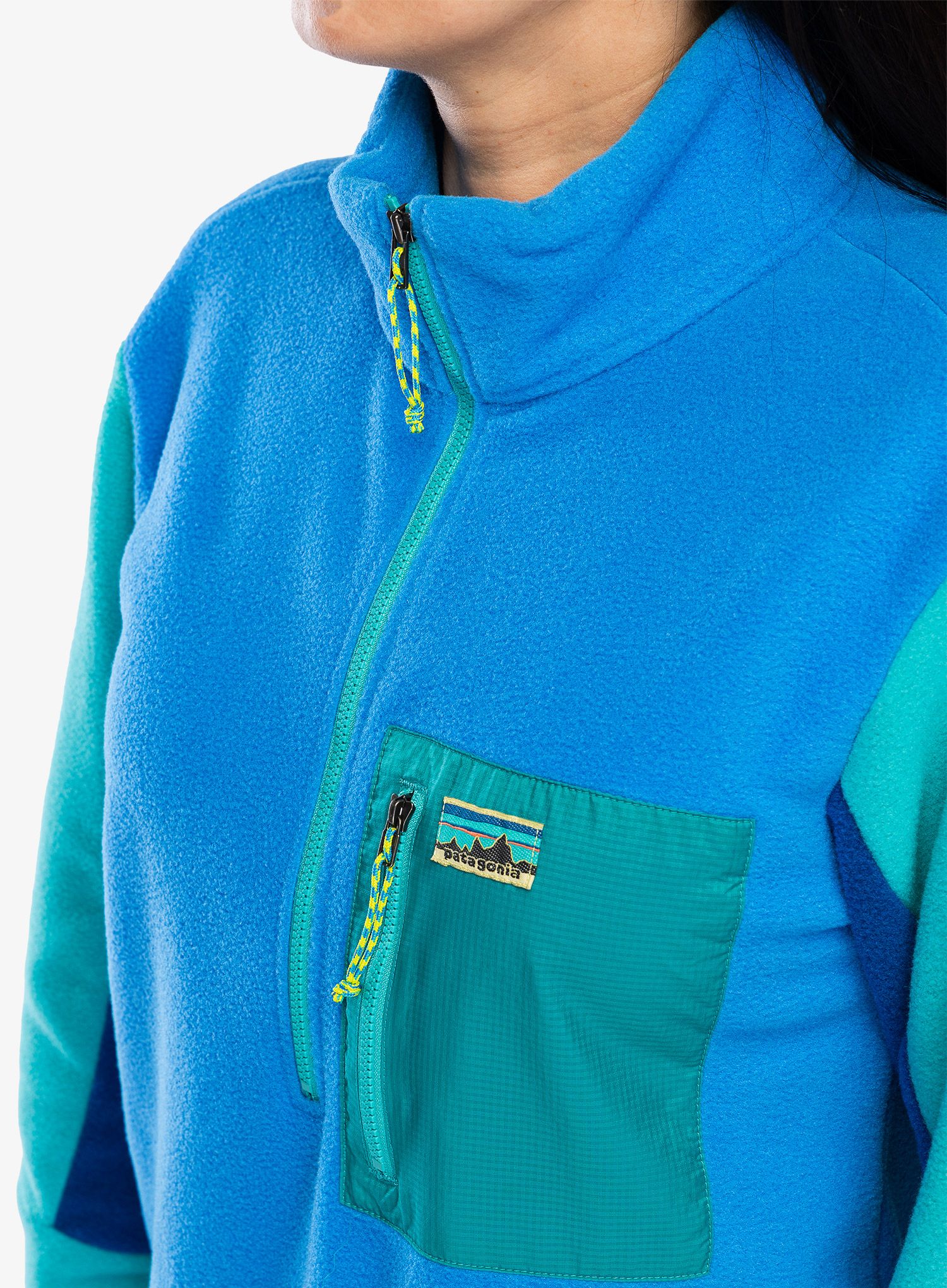 Кофта на блискавці жіноча Patagonia Microdini 1/2 Zip P/O - vessel blue