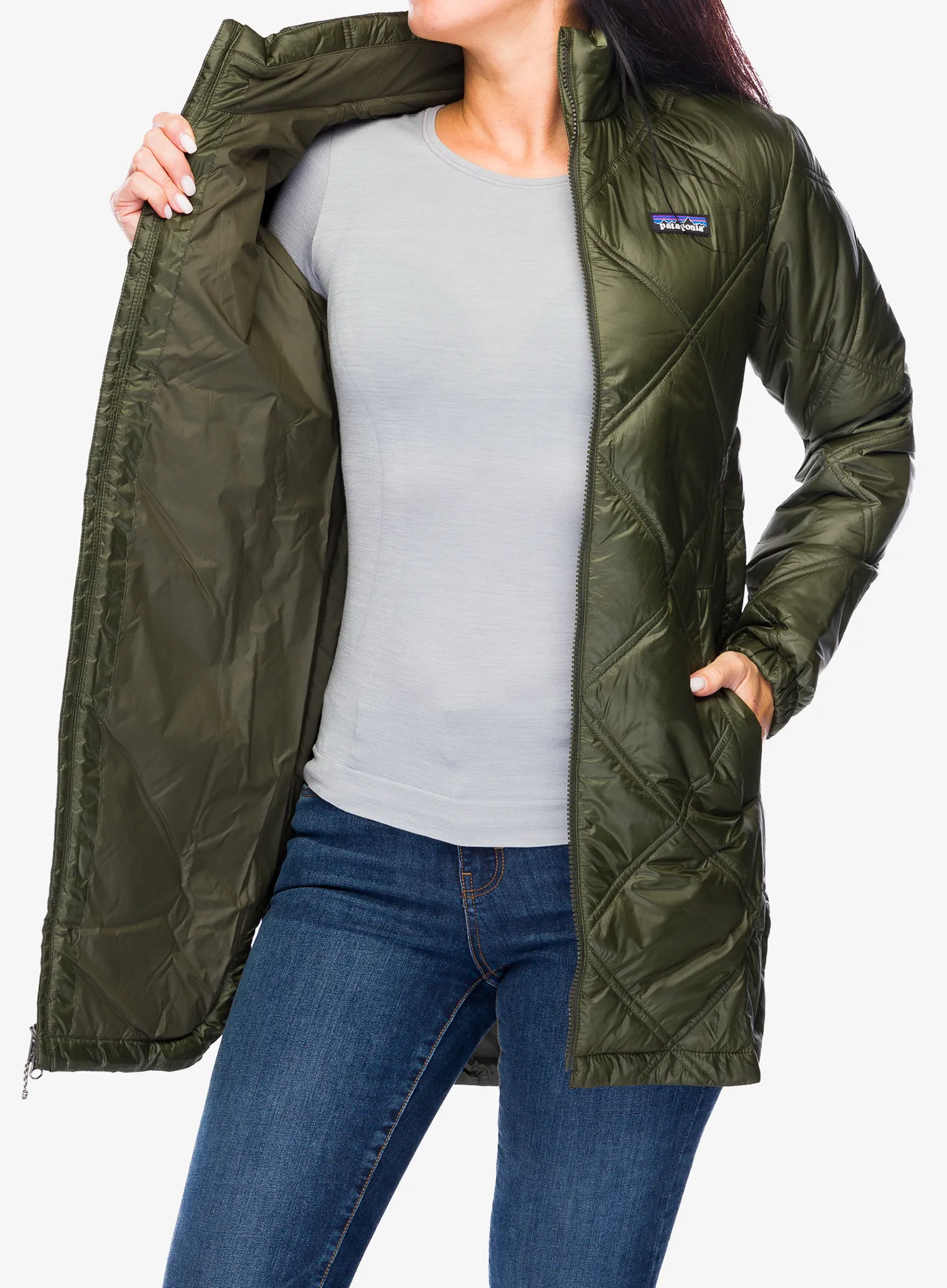 Плащ жіночий Patagonia Pine Bank Insulated Parka - pine needle green
